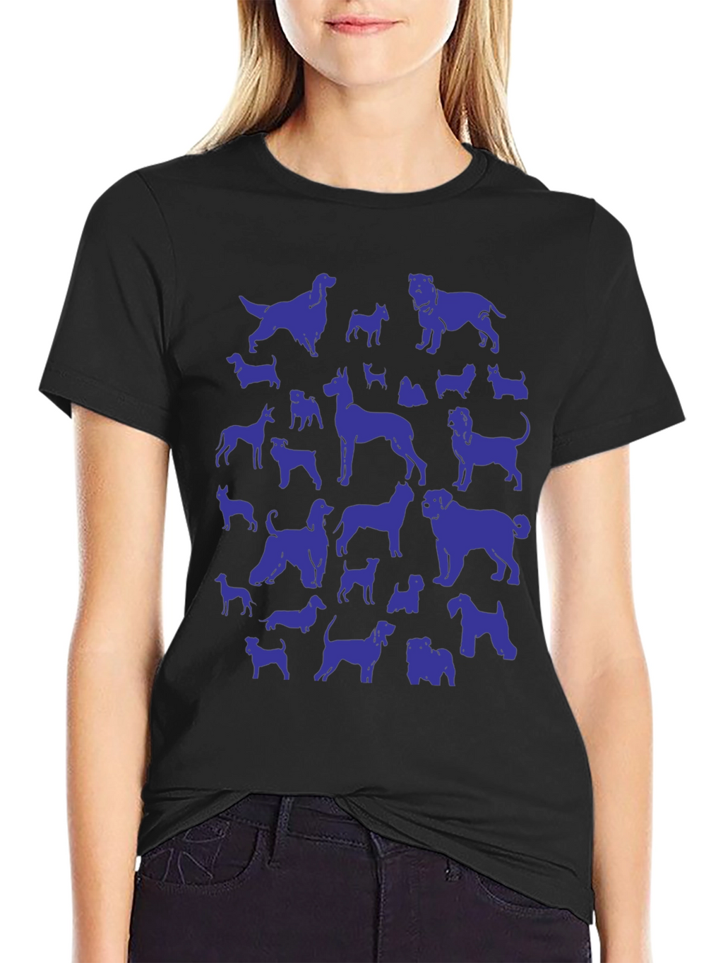 Dog Breeds Graphic Tee - Black