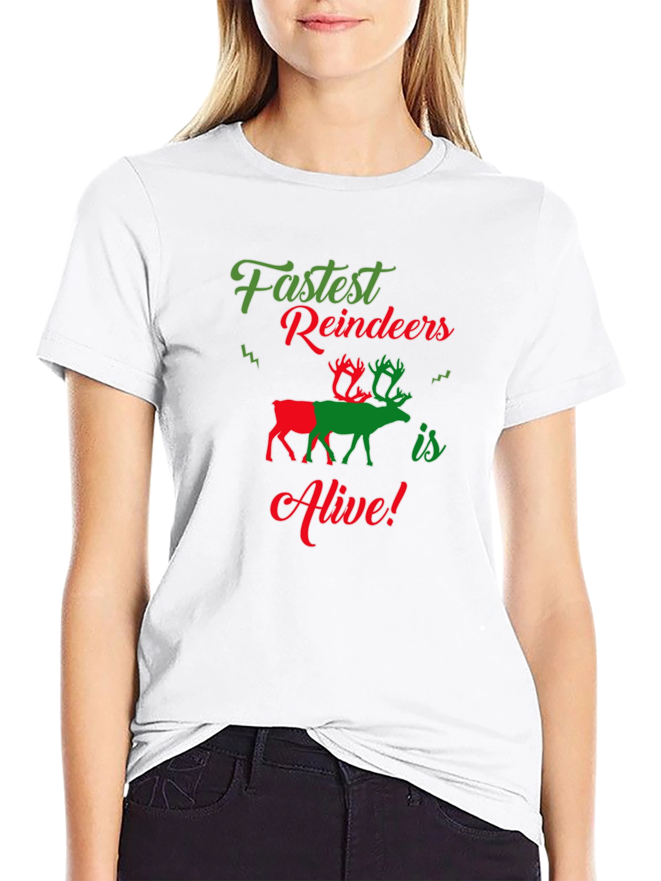 Festive Reindeer Graphic Tee
