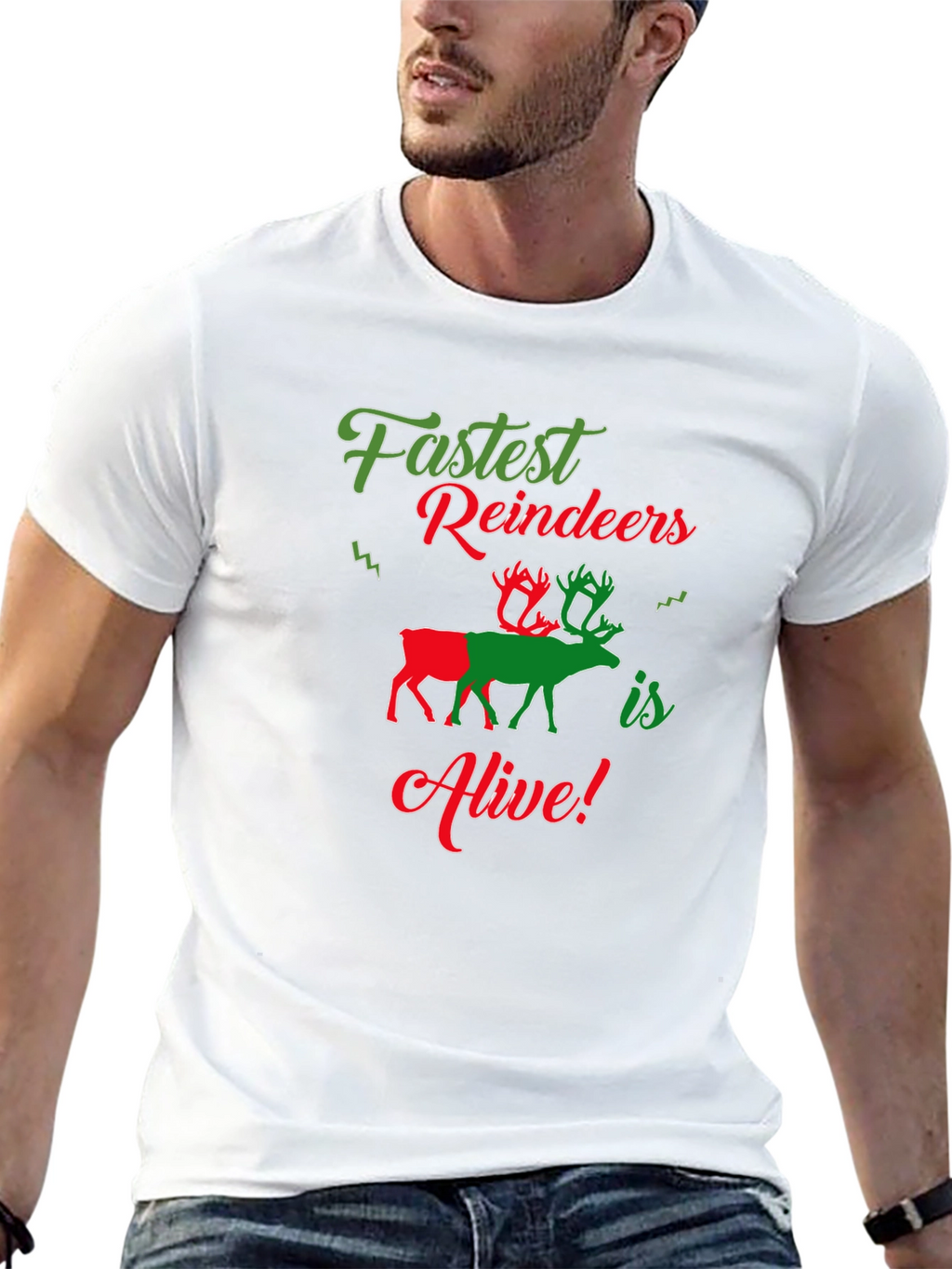 Festive Reindeer Graphic Tee