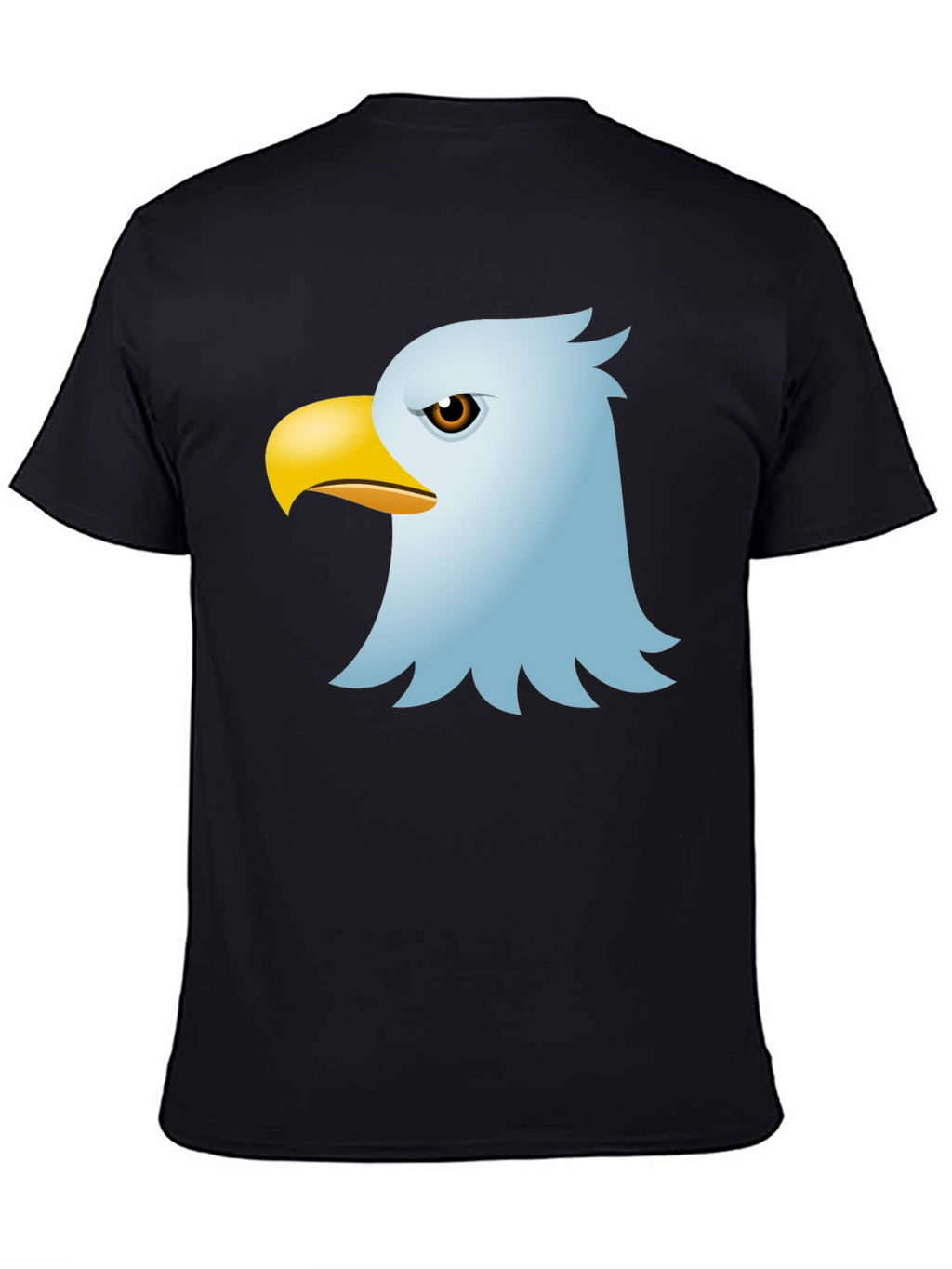 Cool Eagle Graphic Tee - Black Cotton Blend