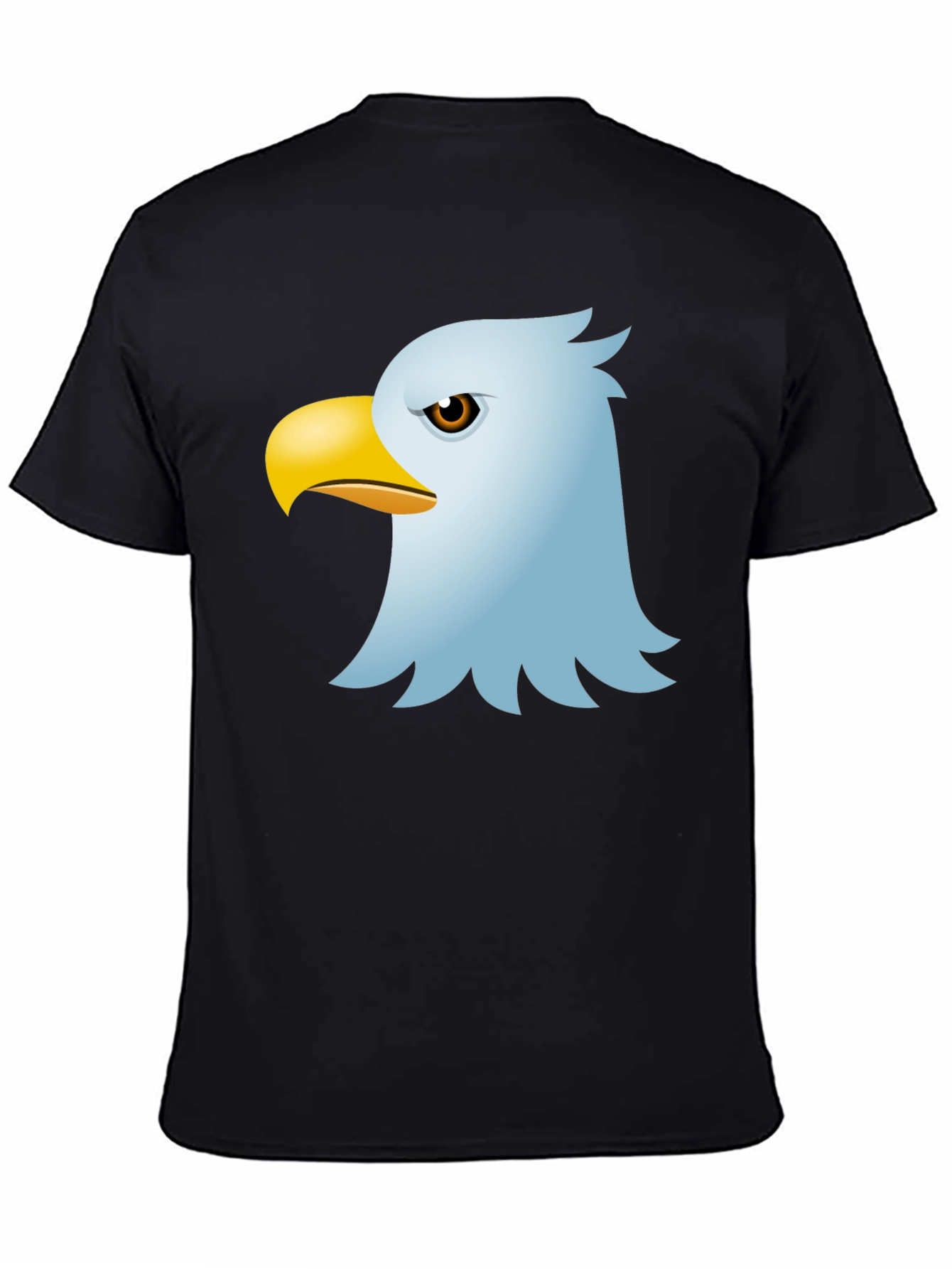 Cool Eagle Graphic Tee - Black Cotton Blend