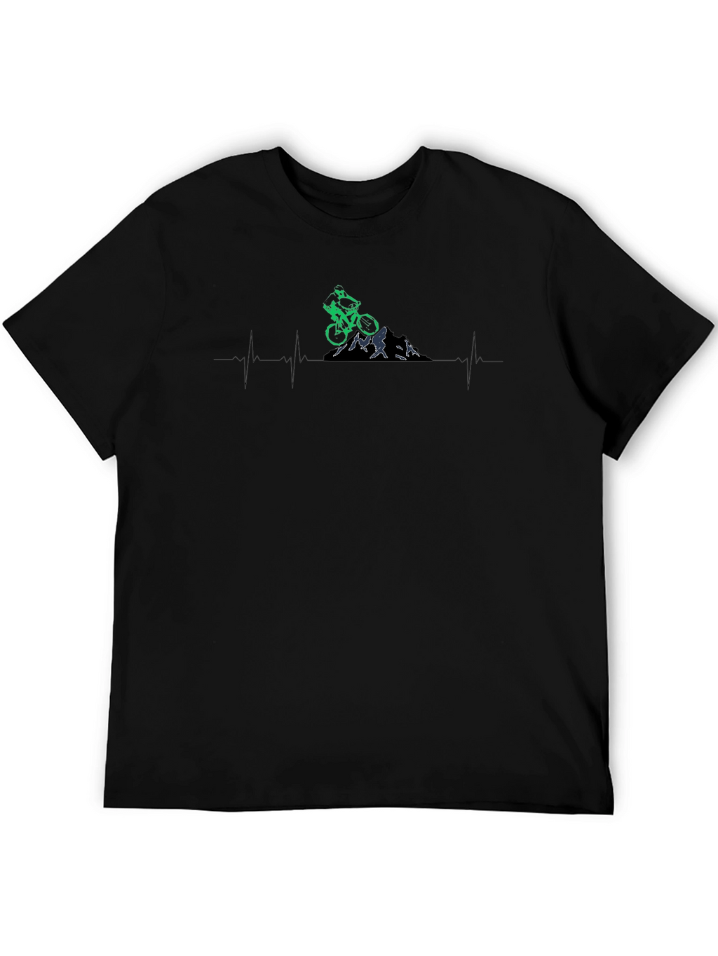 Mountain Biker Heartbeat Graphic Tee
