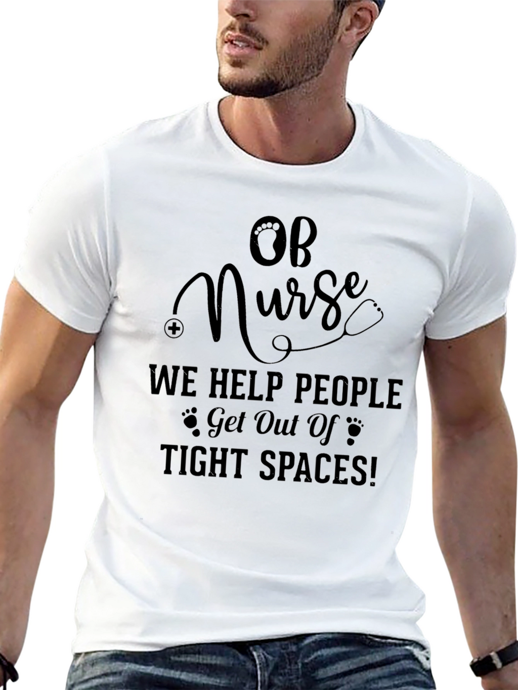 OB Nurse Tight Spaces Tee