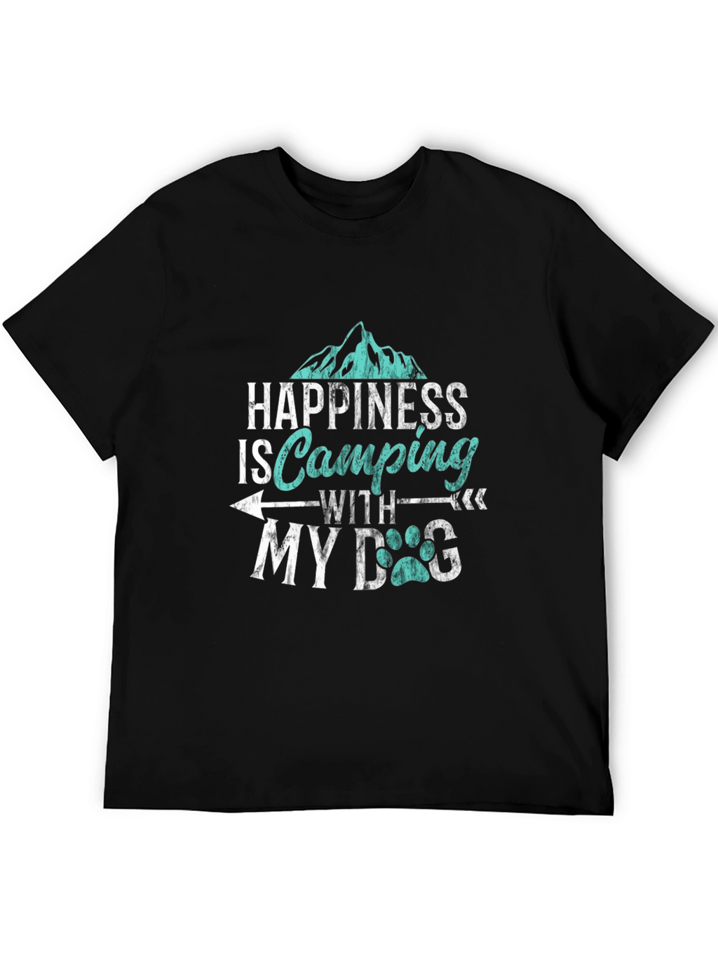 Happiness is Camping with My Dog T-Shirt