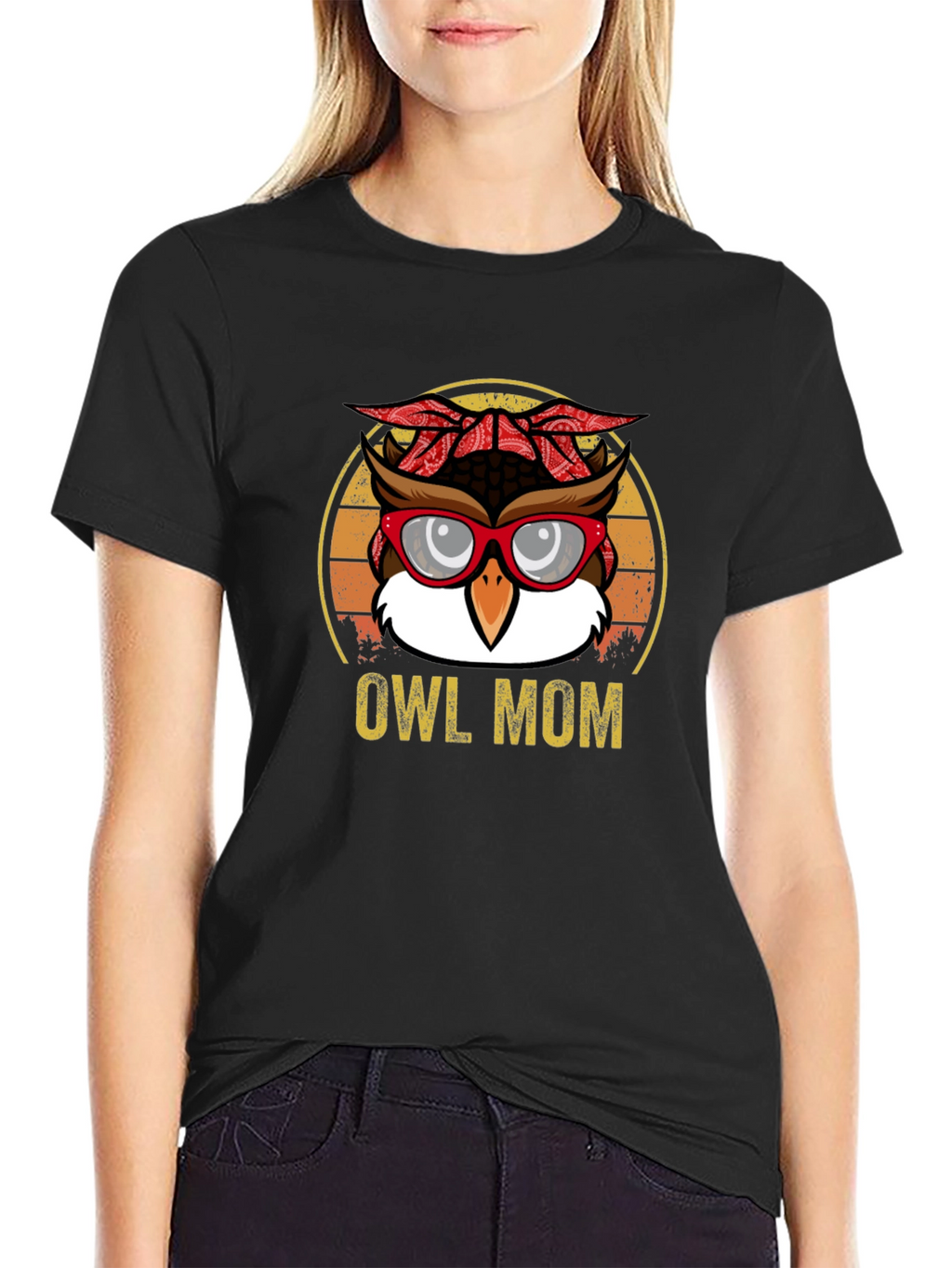 Owl Mom Graphic T-Shirt