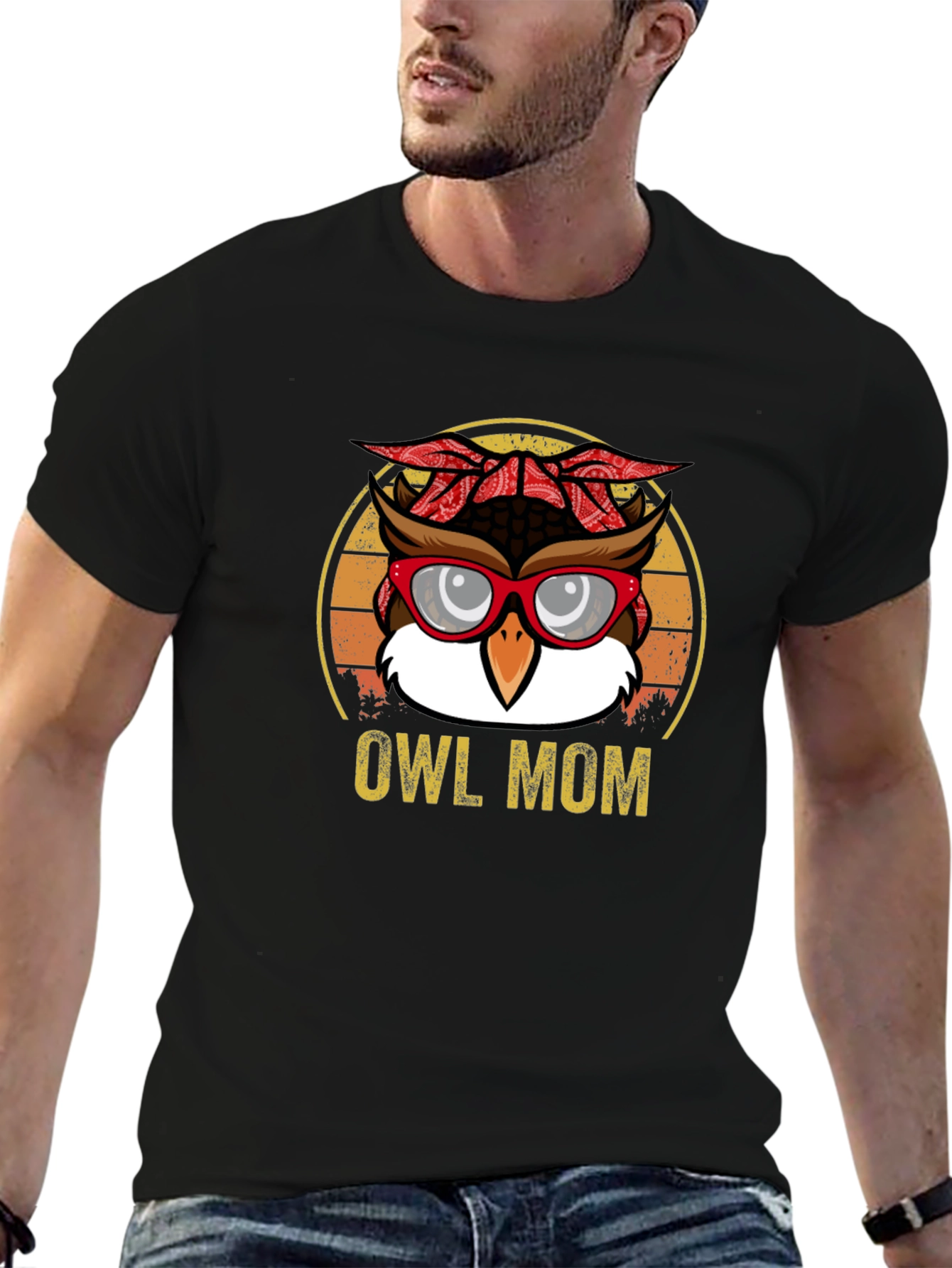 Owl Mom Graphic T-Shirt