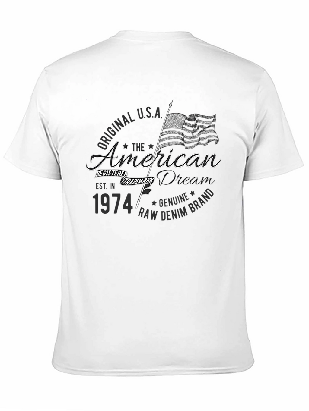 American Dream 1974 Raw Denim Graphic T-Shirt
