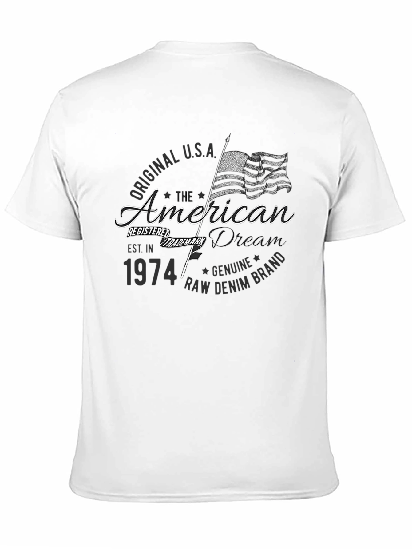 American Dream 1974 Raw Denim Graphic T-Shirt