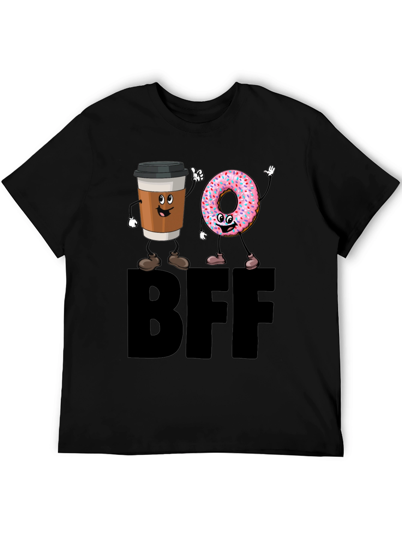 Coffee & Donut BFF T-Shirt - Best Friends Forever Graphic Tee