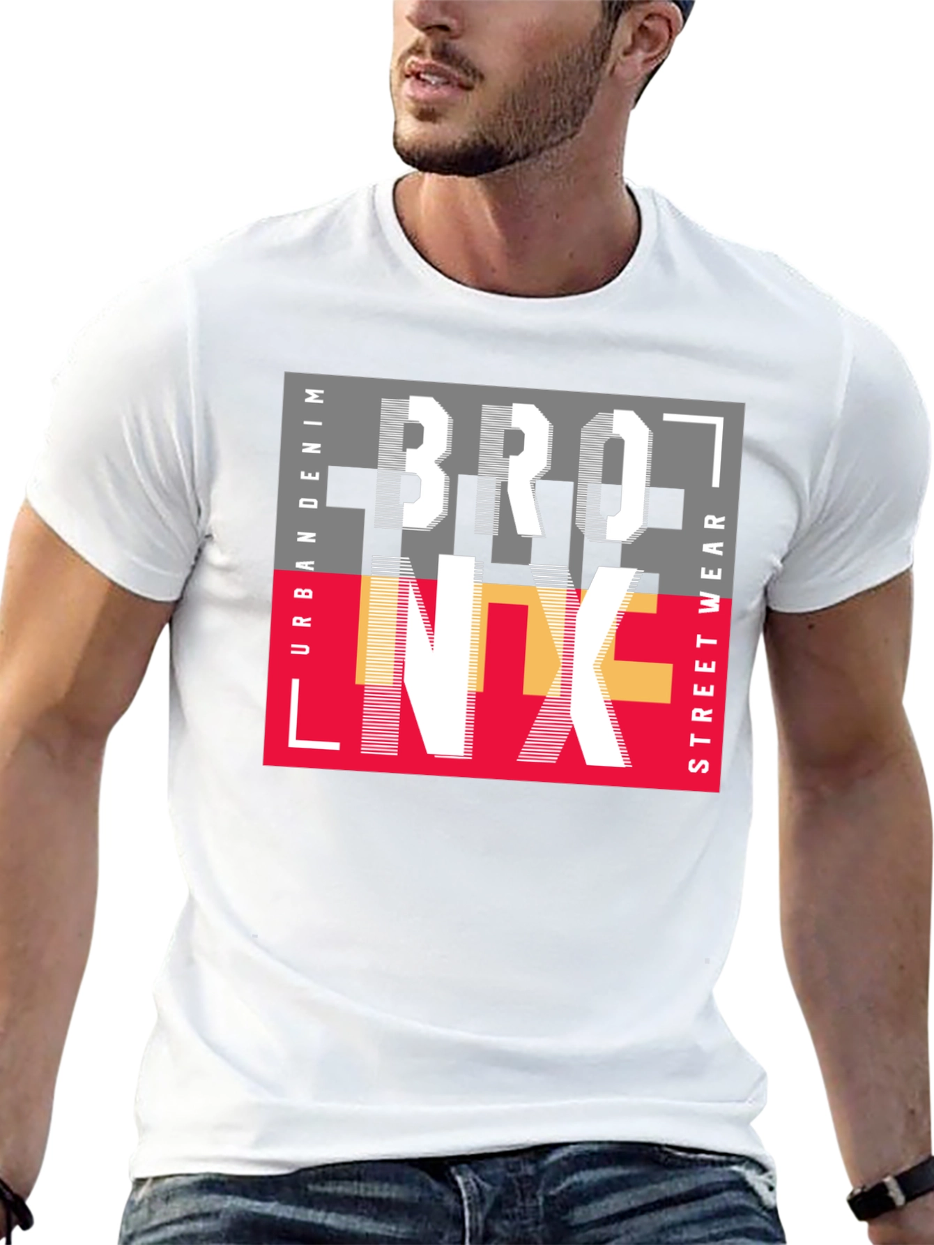 Bronx Graphic Print Mens T-Shirt