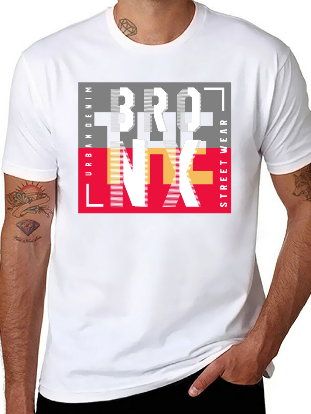 Bronx Graphic Print Mens T-Shirt