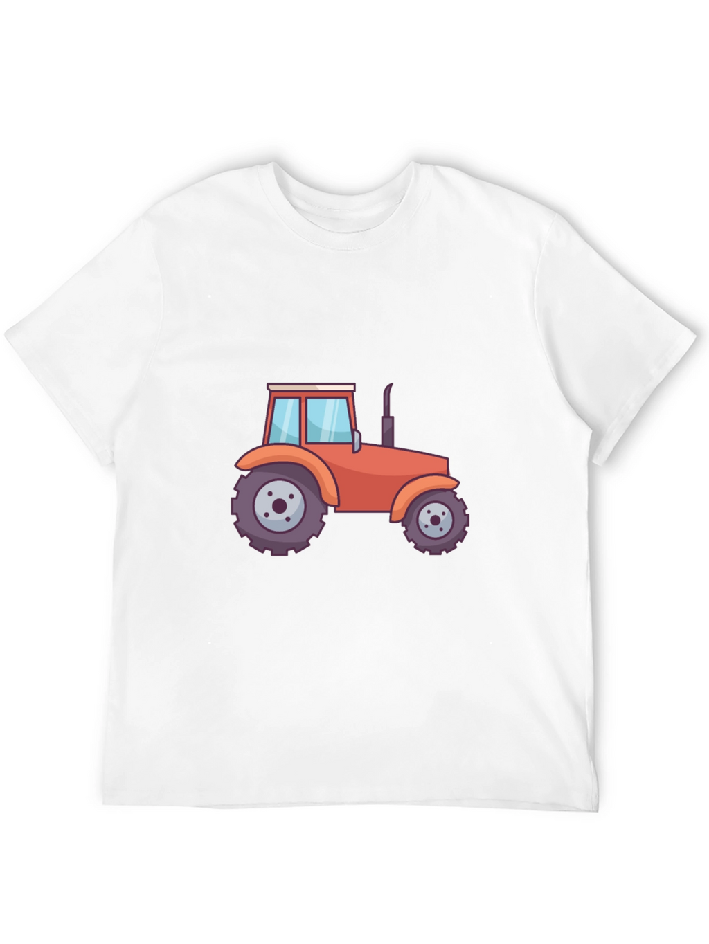 Tractor Graphic Tee - Black Cotton Blend T-Shirt