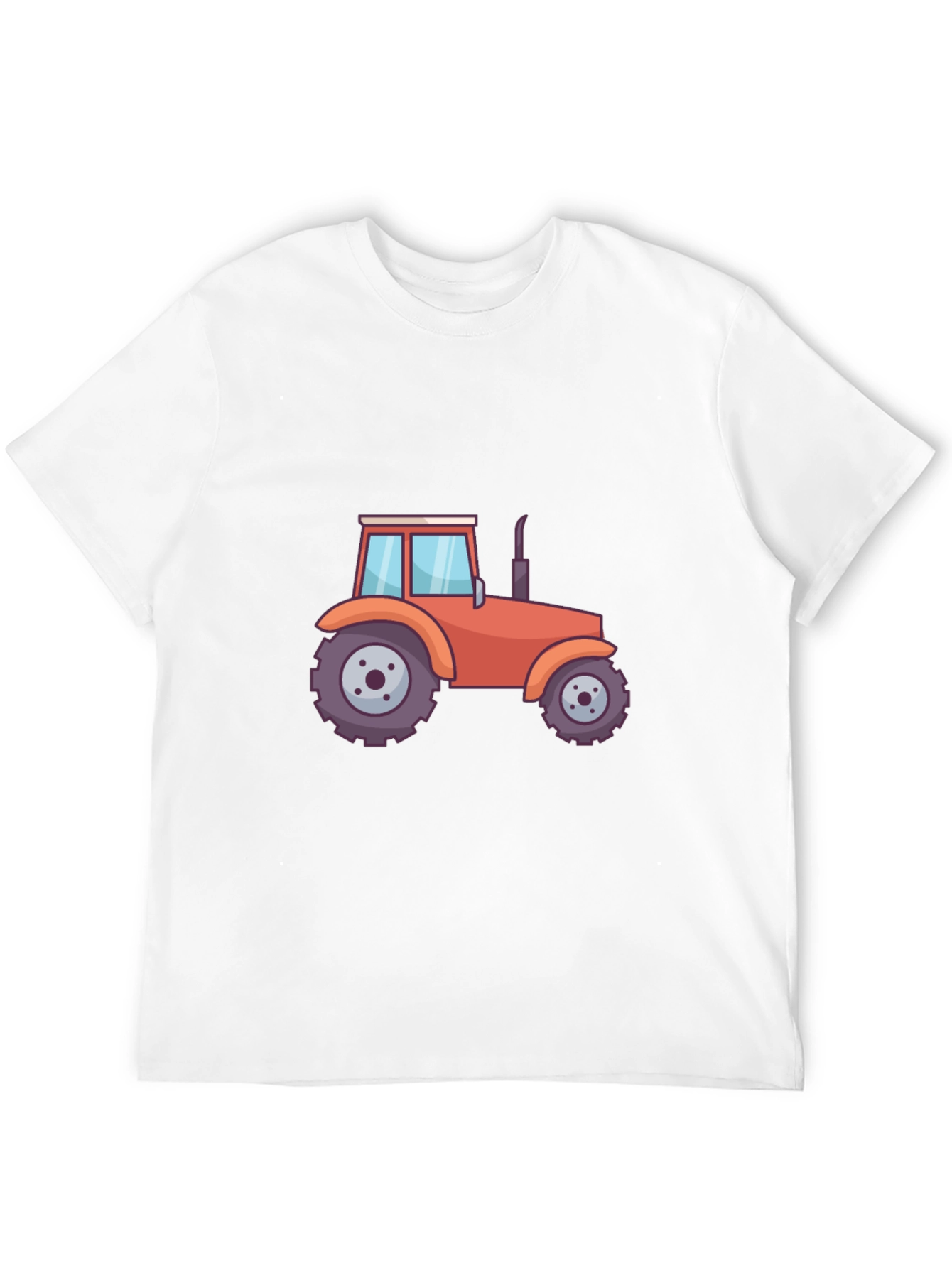 Tractor Graphic Tee - Black Cotton Blend T-Shirt