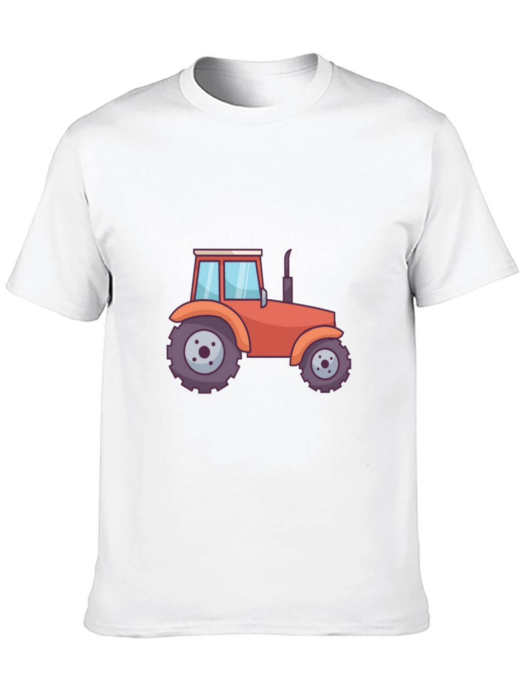 Tractor Graphic Tee - Black Cotton Blend T-Shirt