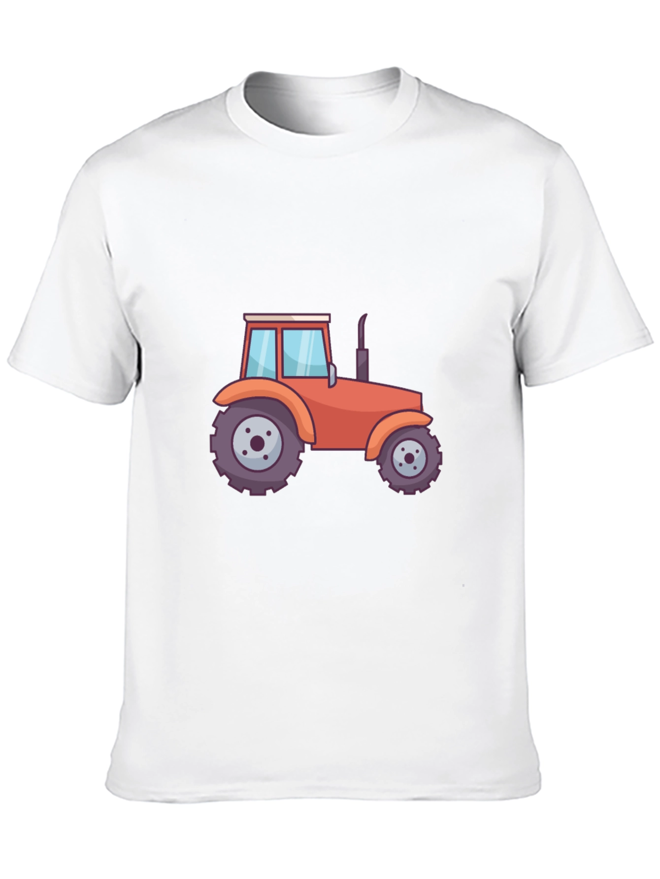 Tractor Graphic Tee - Black Cotton Blend T-Shirt