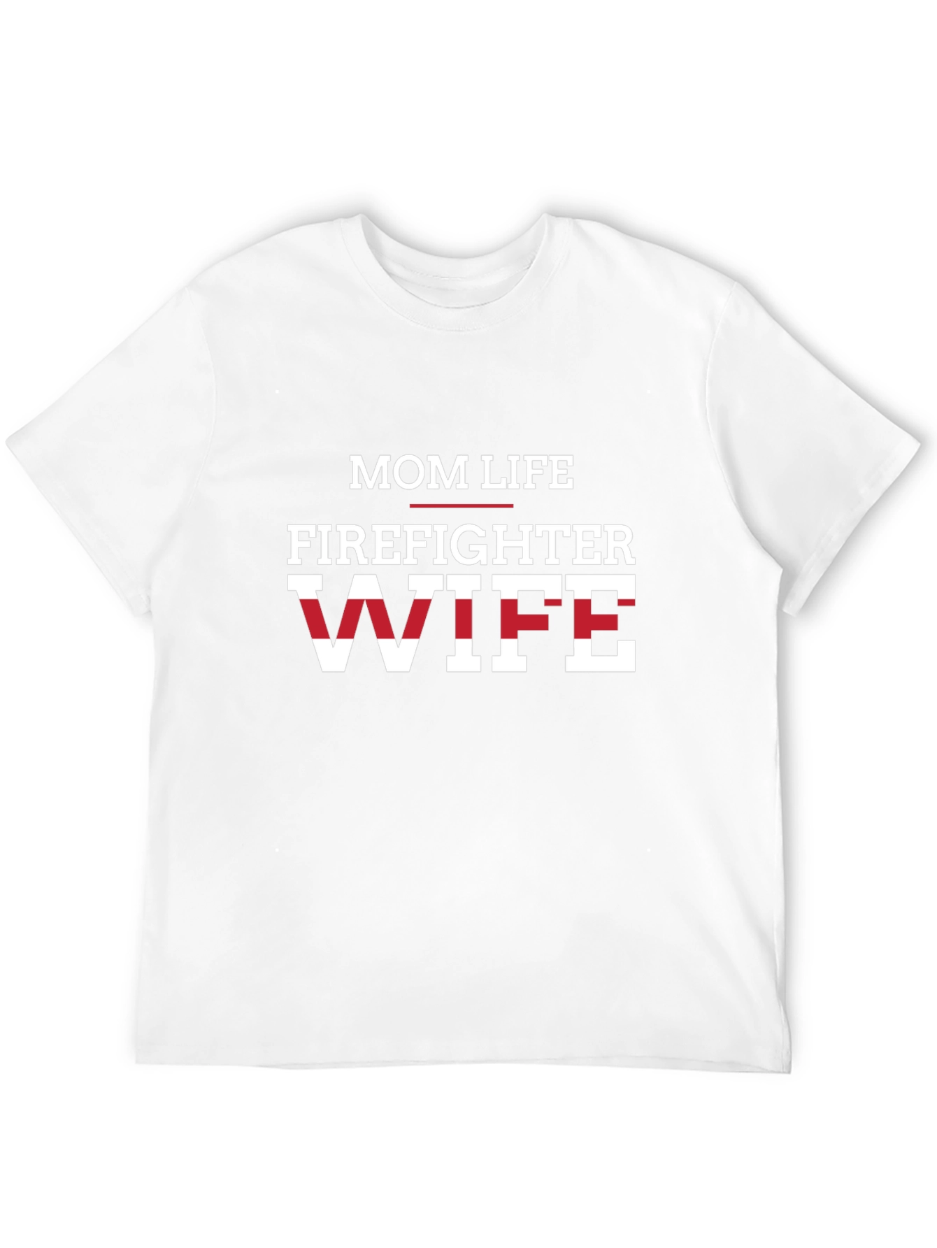 Mom Life Firefighter Wife Graphic Tee - Black