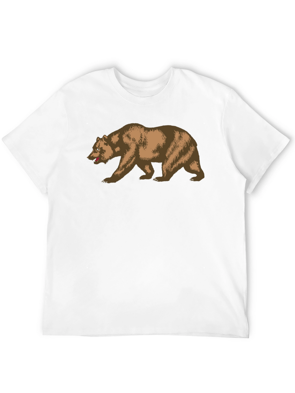 California Bear Graphic Tee - Black Cotton T-Shirt