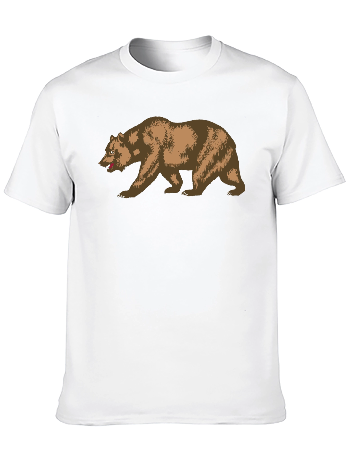 California Bear Graphic Tee - Black Cotton T-Shirt