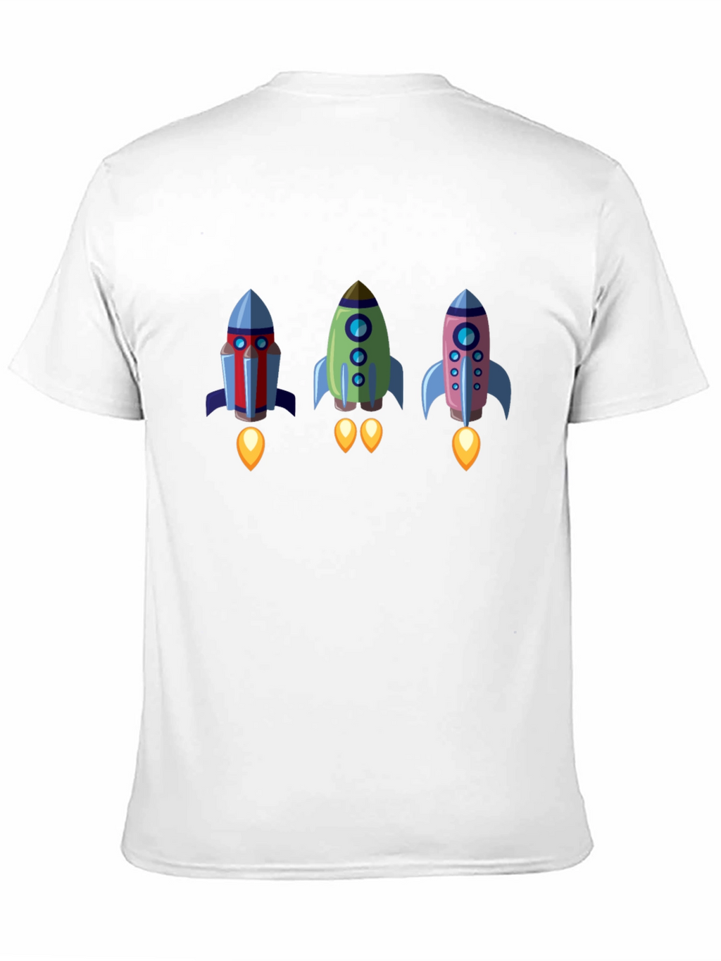 Rocket Trio Graphic Tee - Black Cotton T-Shirt