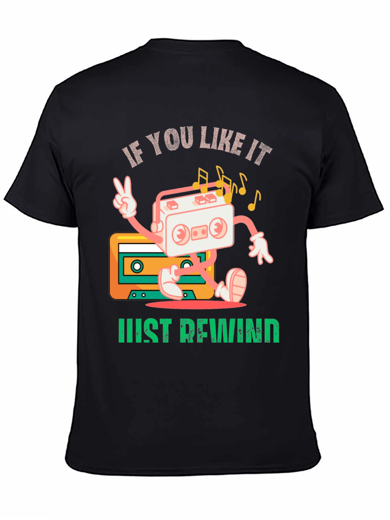 Retro Rewind Cassette Tape Graphic Tee