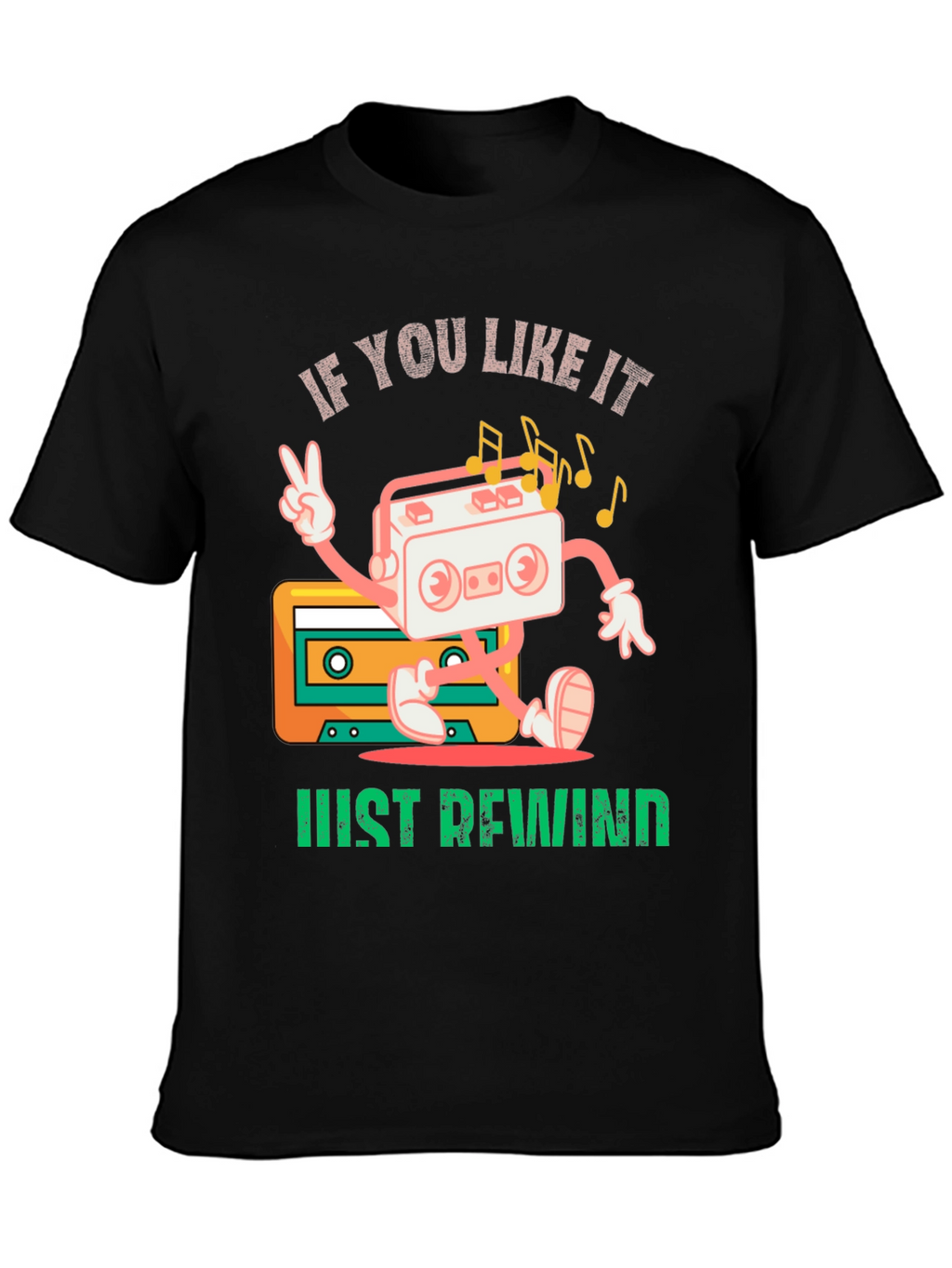 Retro Rewind Cassette Tape Graphic Tee