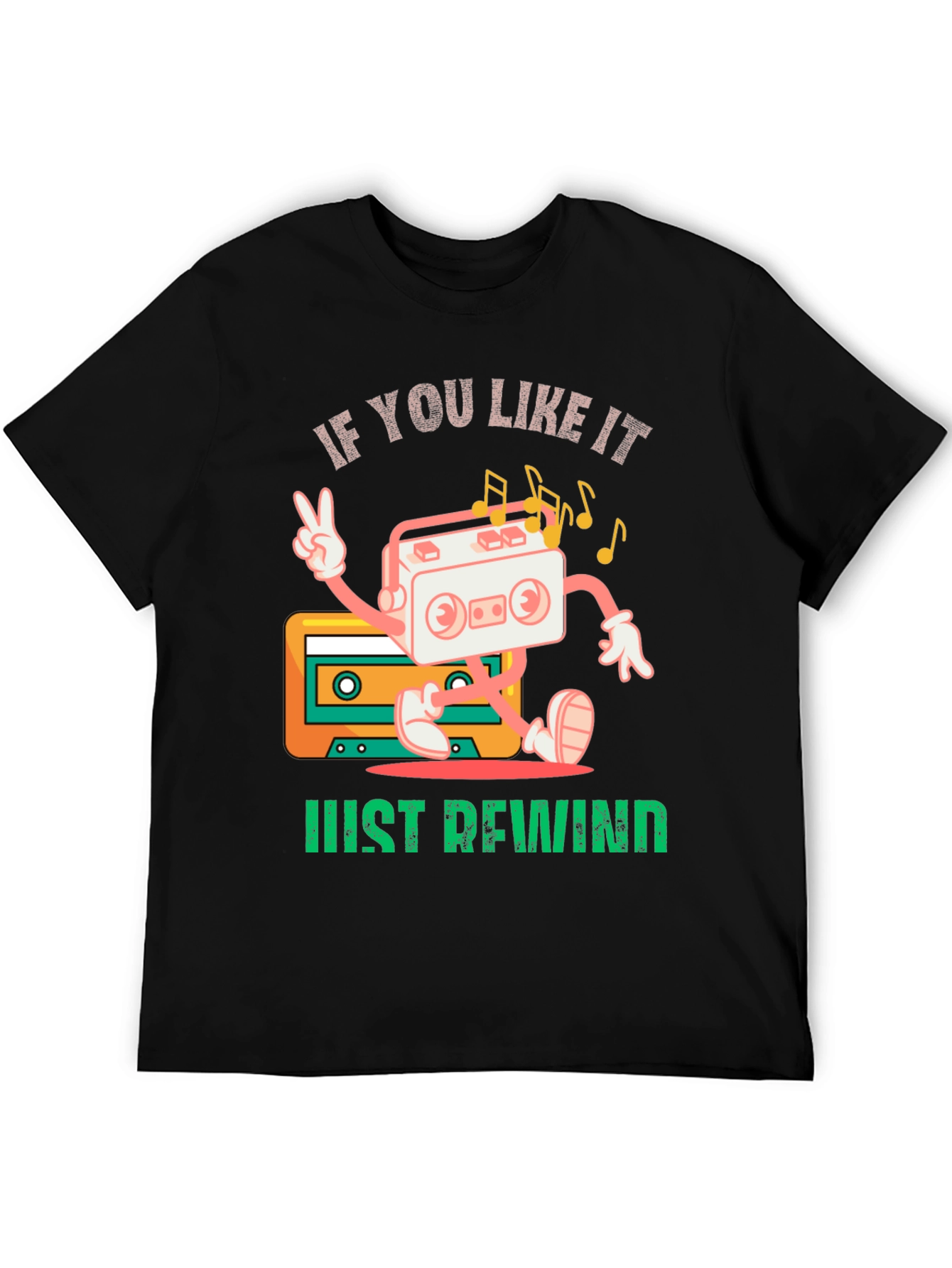 Retro Rewind Cassette Tape Graphic Tee