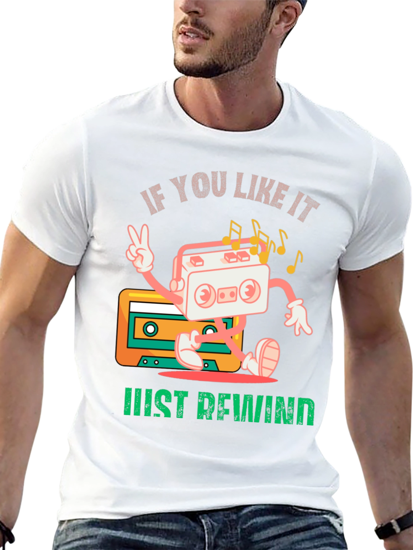 Retro Rewind Cassette Tape Graphic Tee