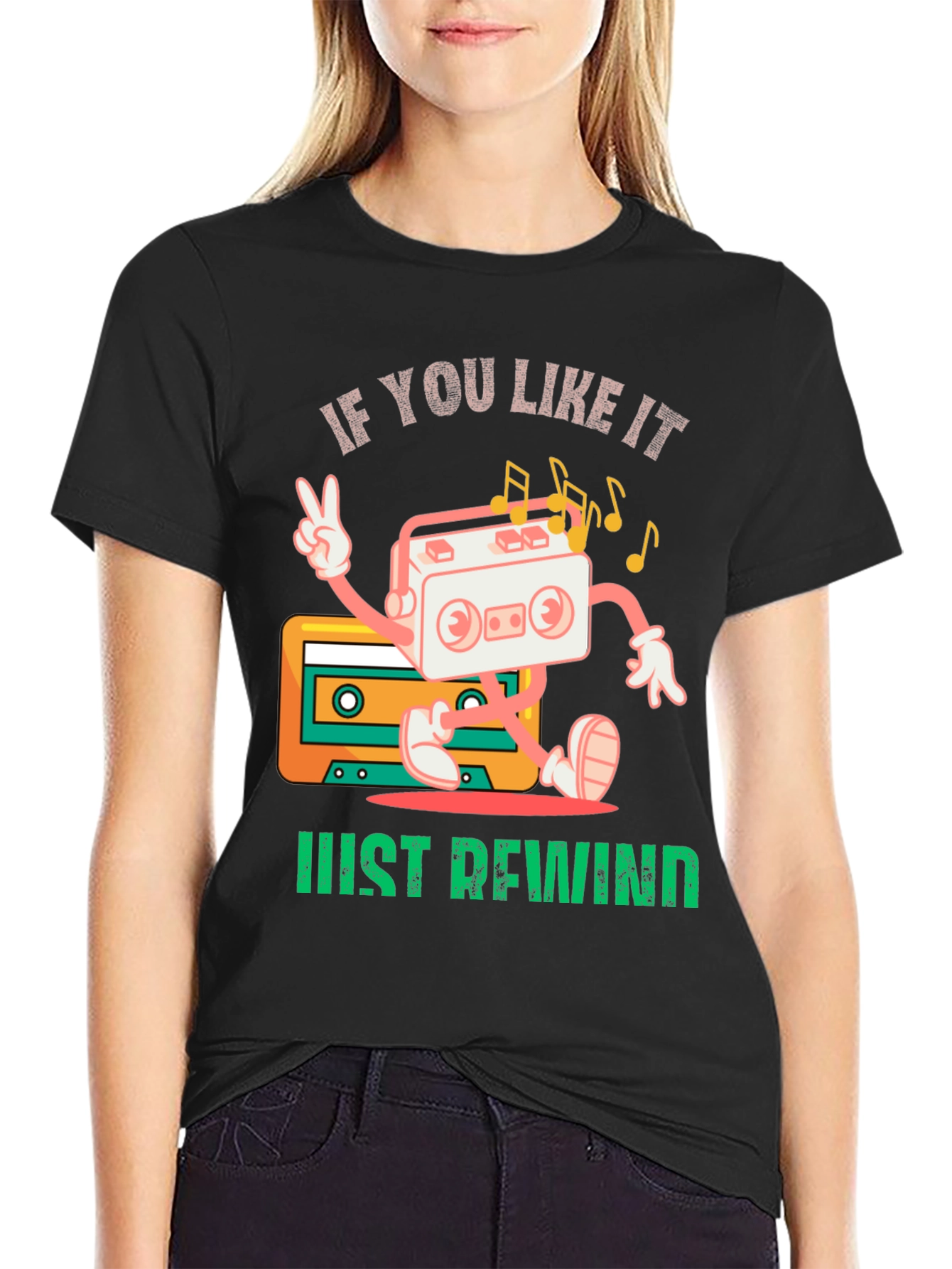 Retro Rewind Cassette Tape Graphic Tee