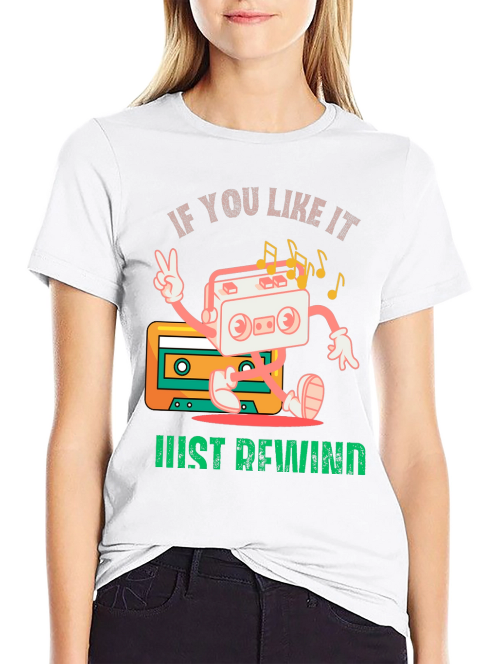 Retro Rewind Cassette Tape Graphic Tee