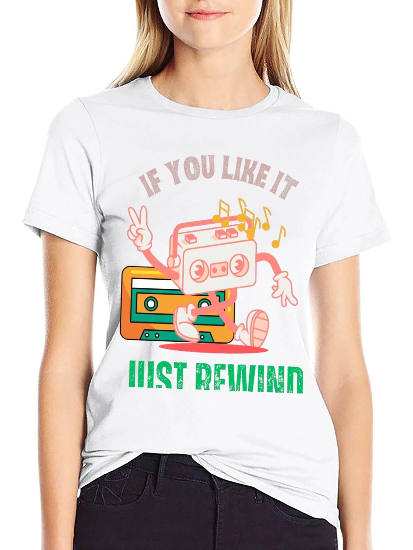 Retro Rewind Cassette Tape Graphic Tee