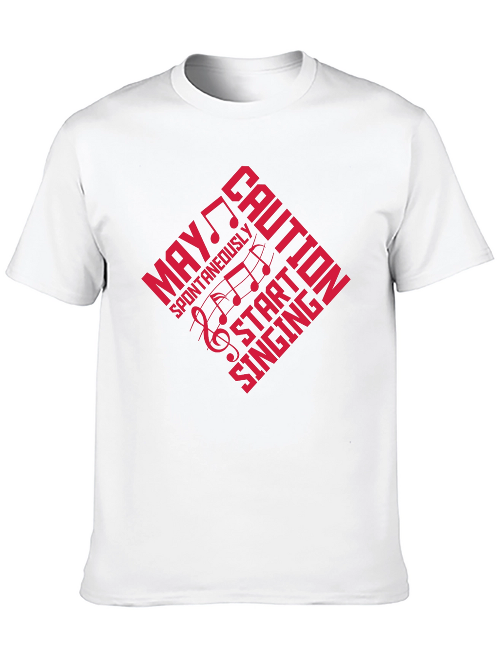 Caution May Spontaneously Start Singing Black T-Shirt
