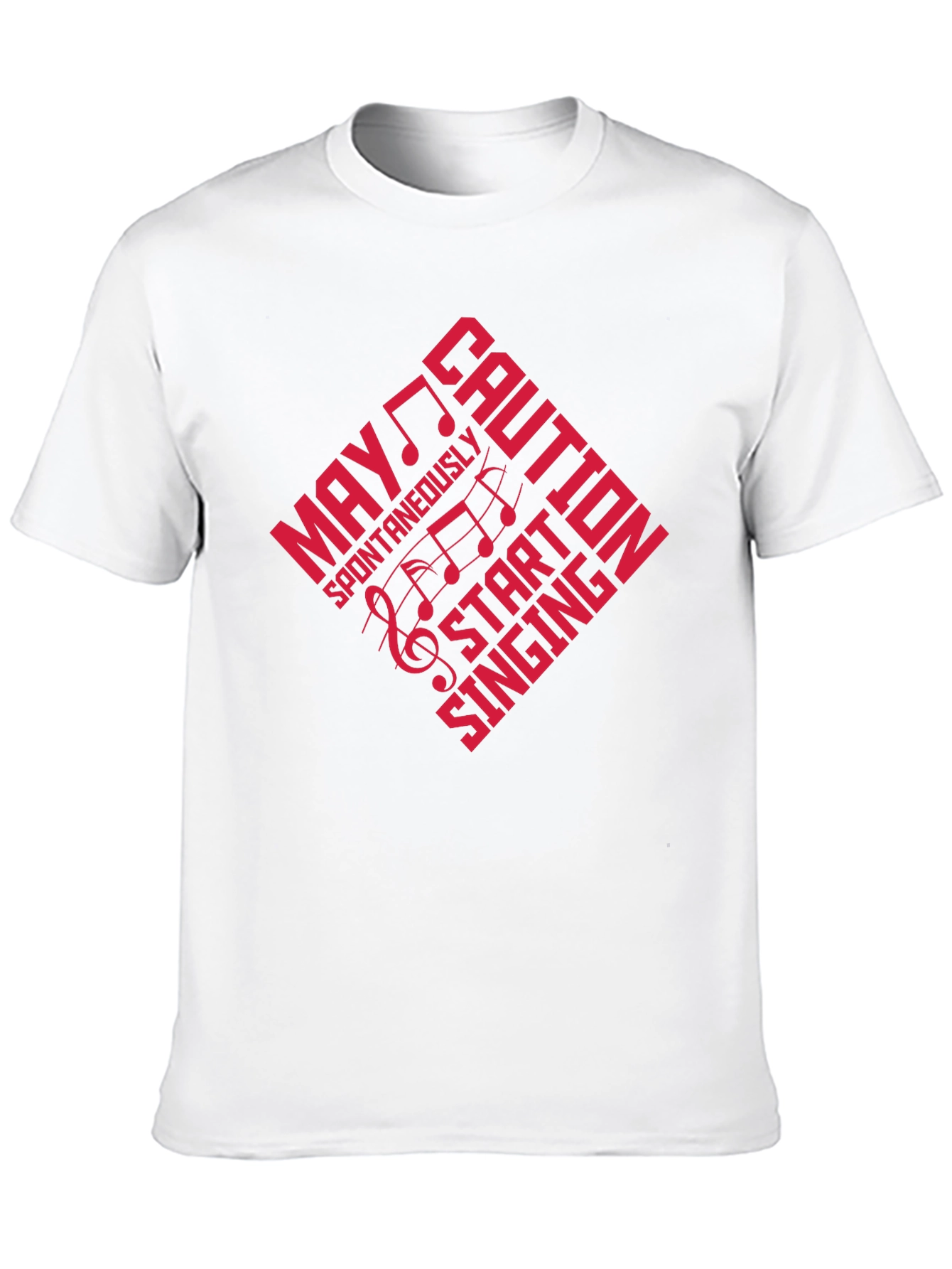 Caution May Spontaneously Start Singing Black T-Shirt
