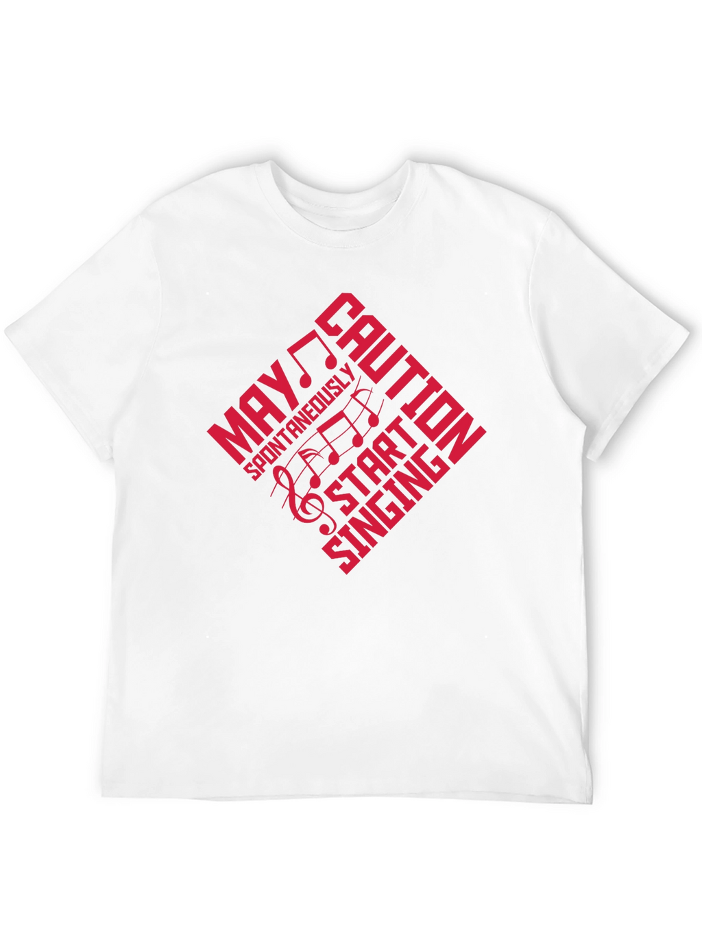 Caution May Spontaneously Start Singing Black T-Shirt