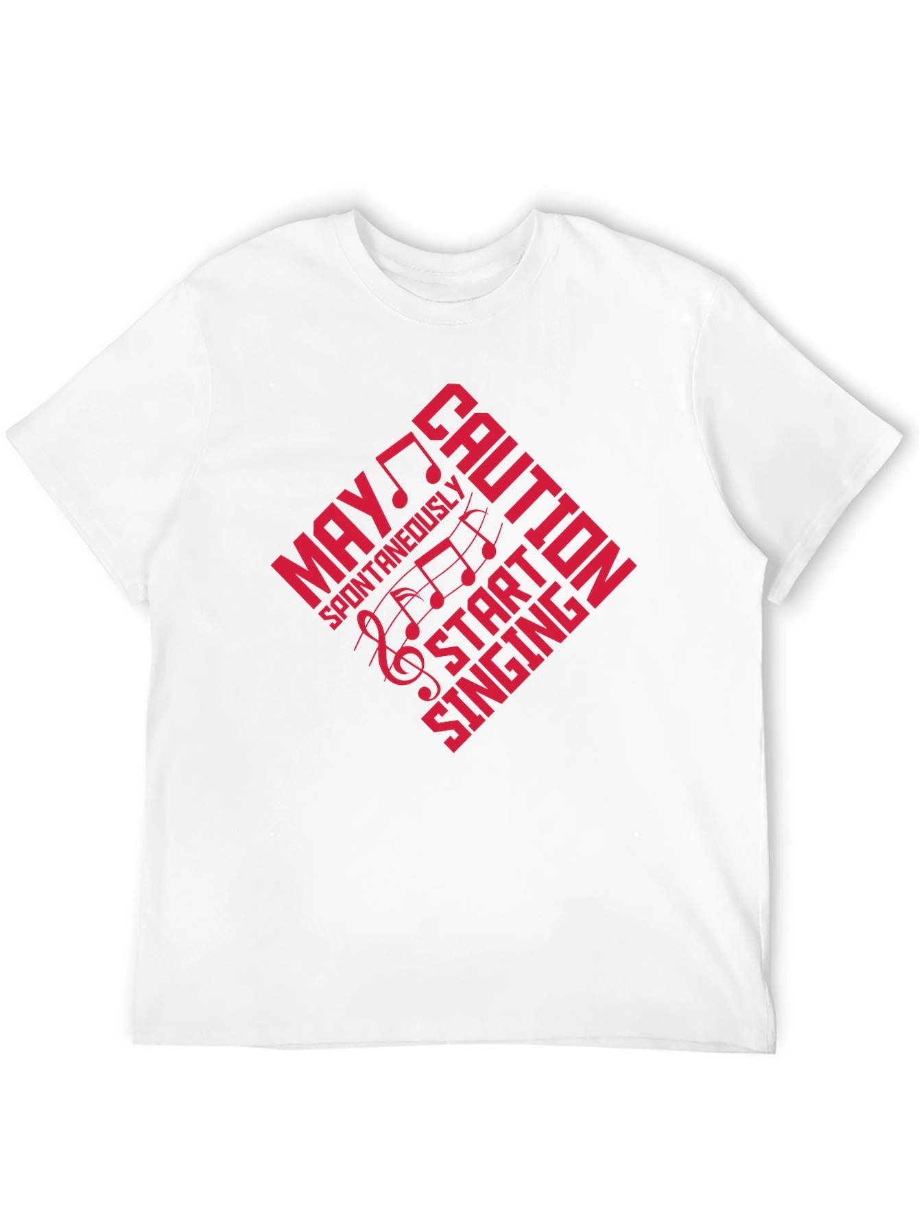 Caution May Spontaneously Start Singing Black T-Shirt