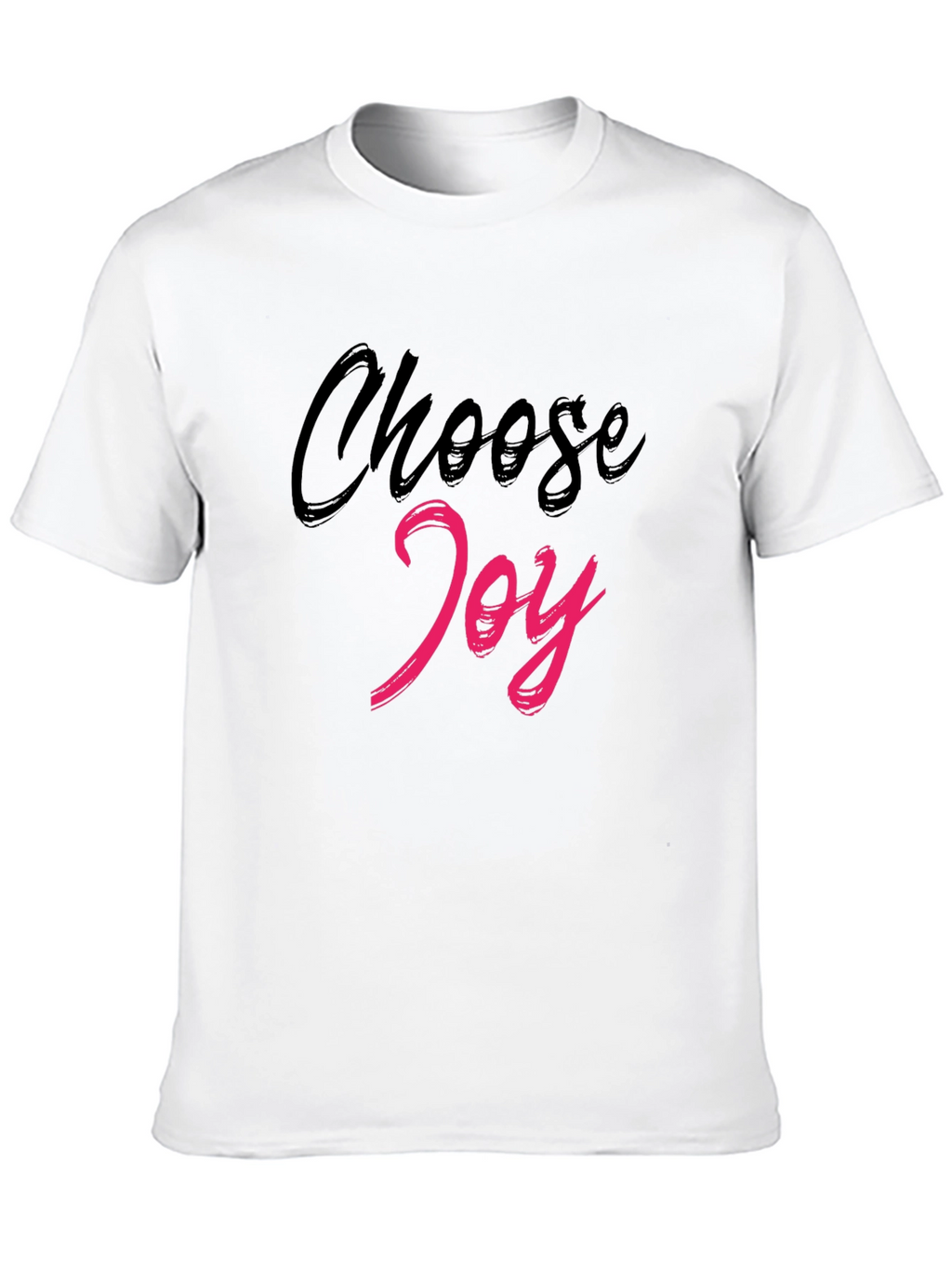 Choose Joy Graphic Tee - Black Cotton Blend Shirt