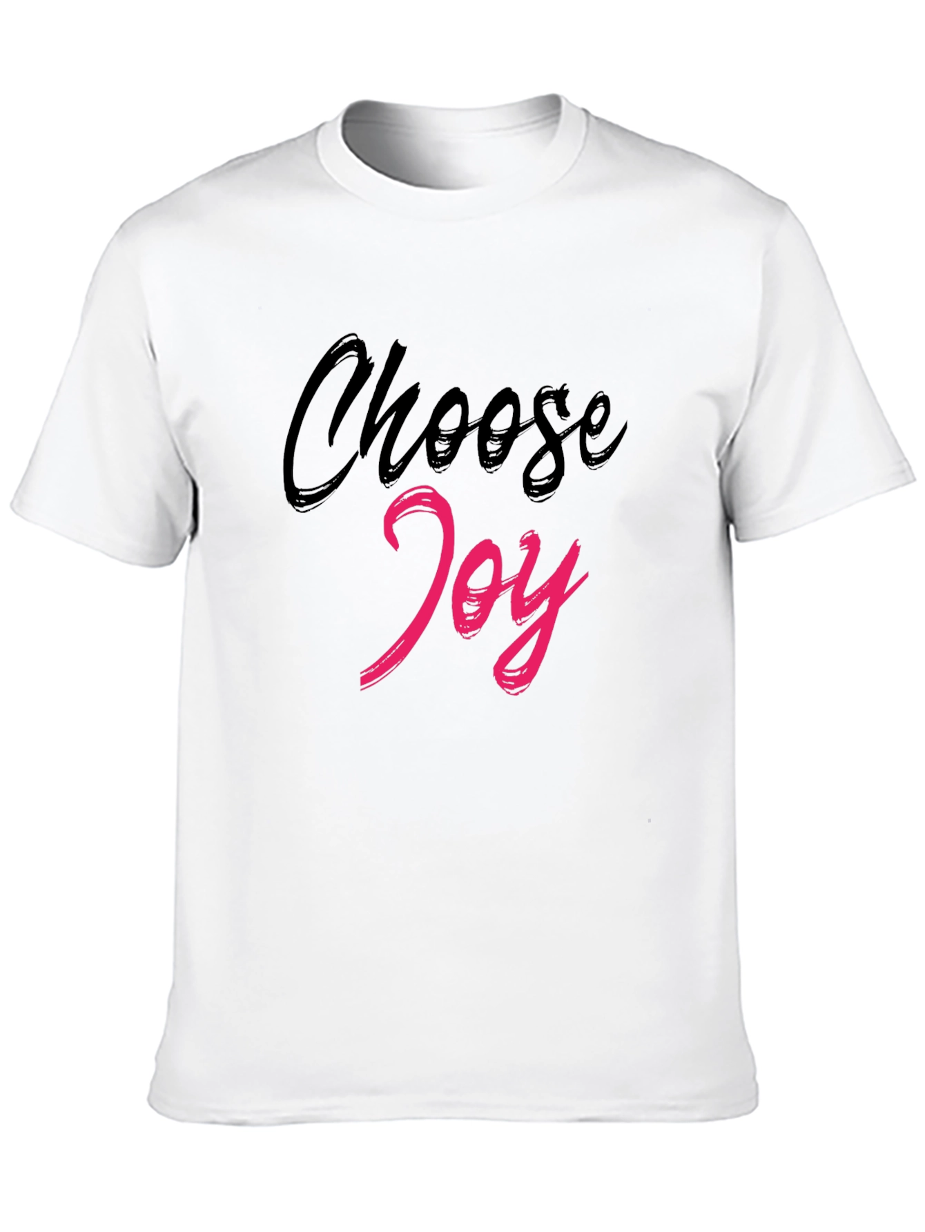 Choose Joy Graphic Tee - Black Cotton Blend Shirt