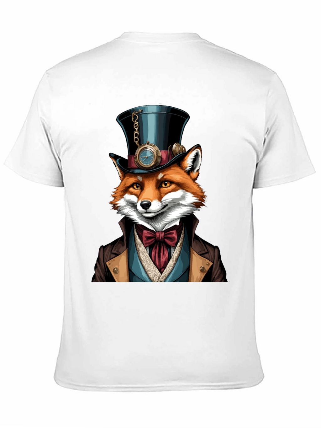 Steampunk Fox T-Shirt - Unique Animal Graphic Tee