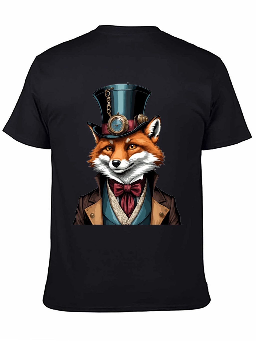 Steampunk Fox T-Shirt - Unique Animal Graphic Tee