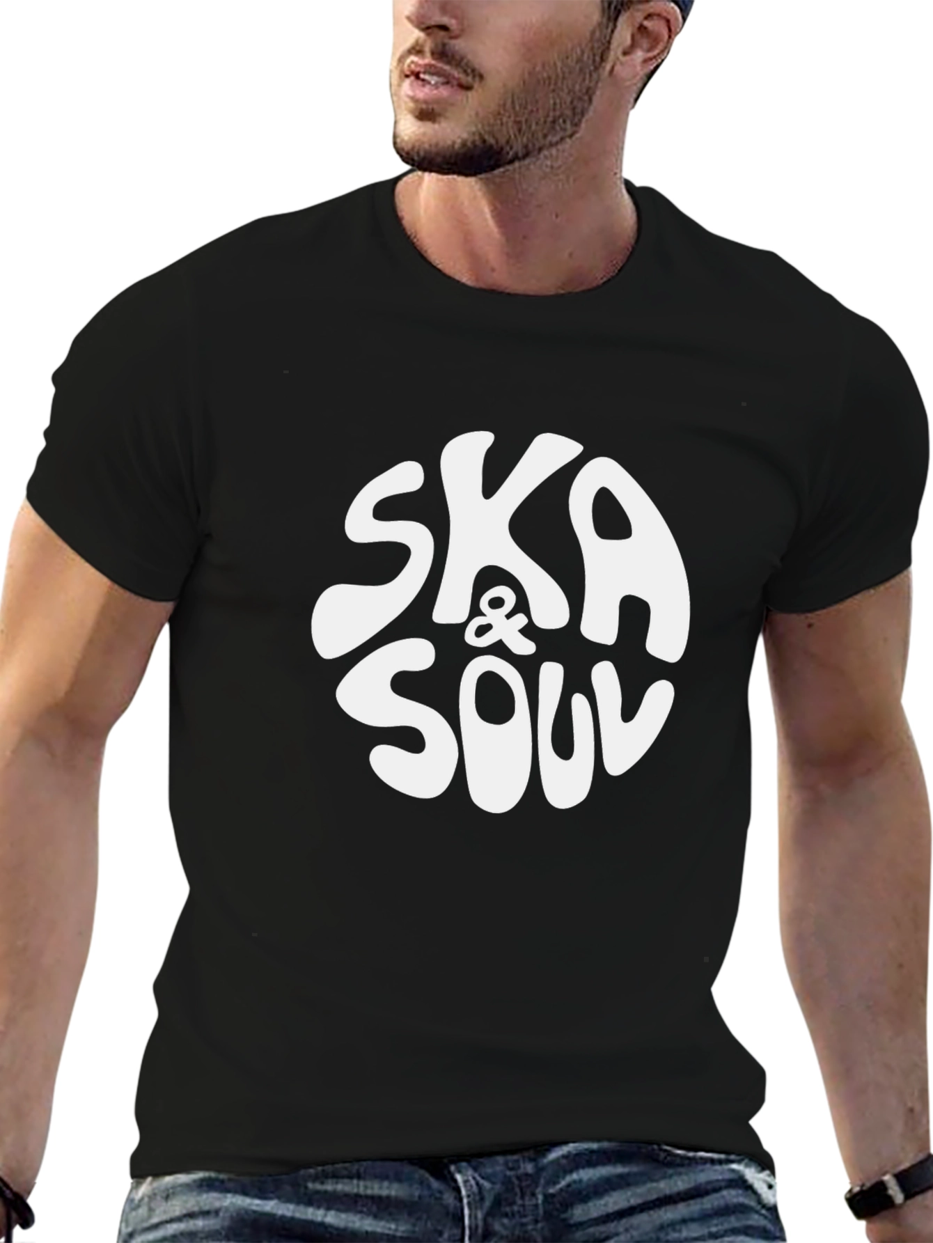Ska & Soul Graphic Print Black T-Shirt