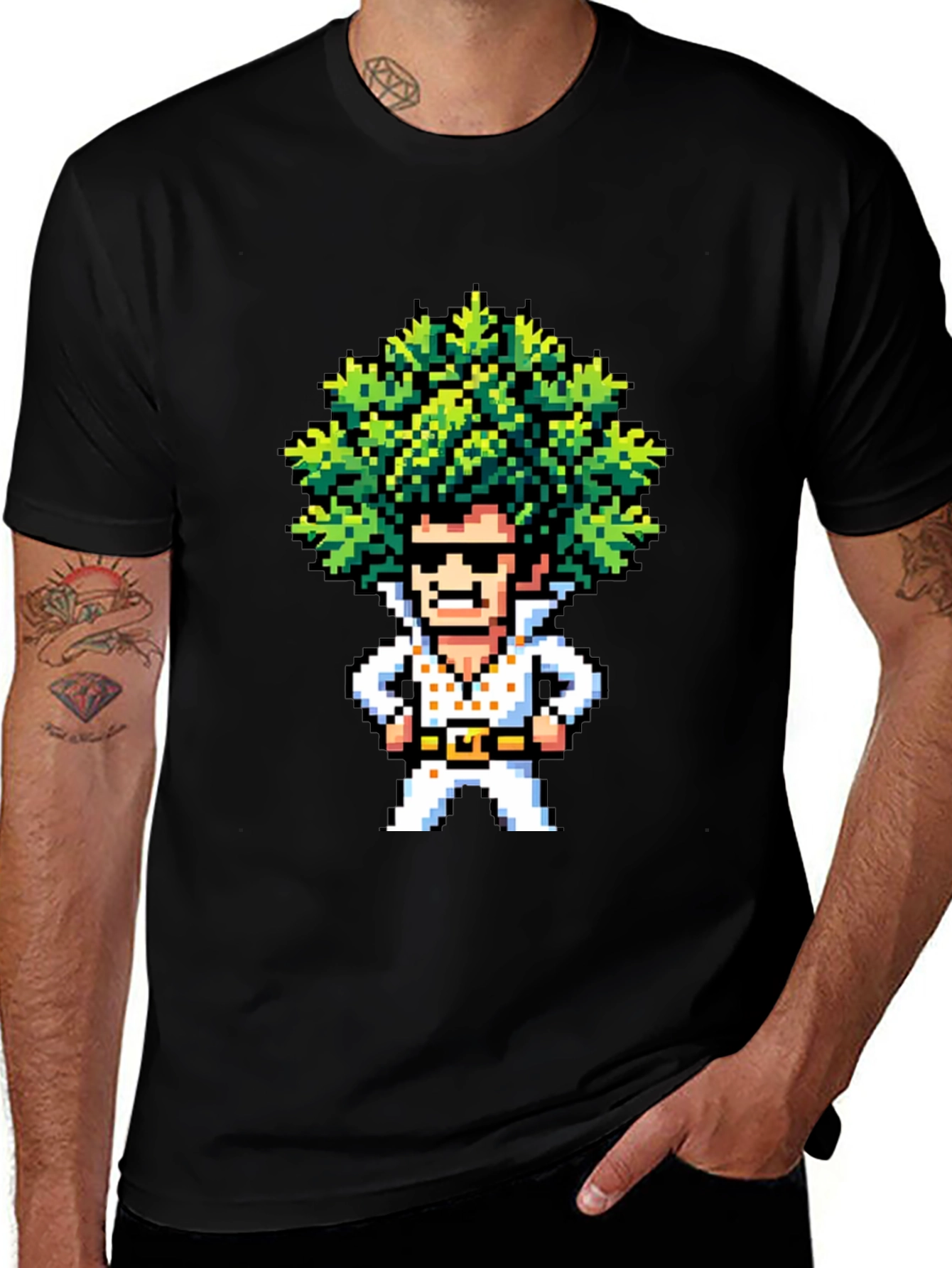Pixel Art Elvis T-Shirt - Retro Music Tee
