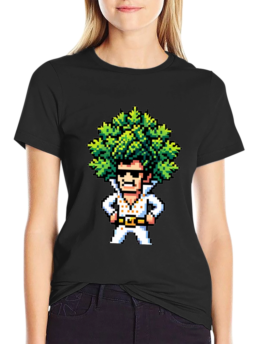 Pixel Art Elvis T-Shirt - Retro Music Tee
