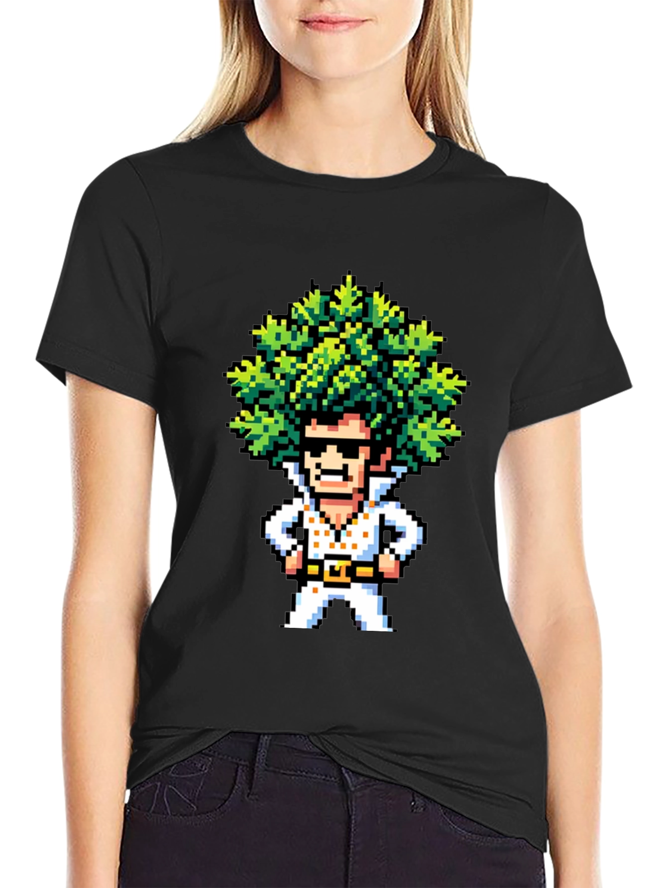 Pixel Art Elvis T-Shirt - Retro Music Tee