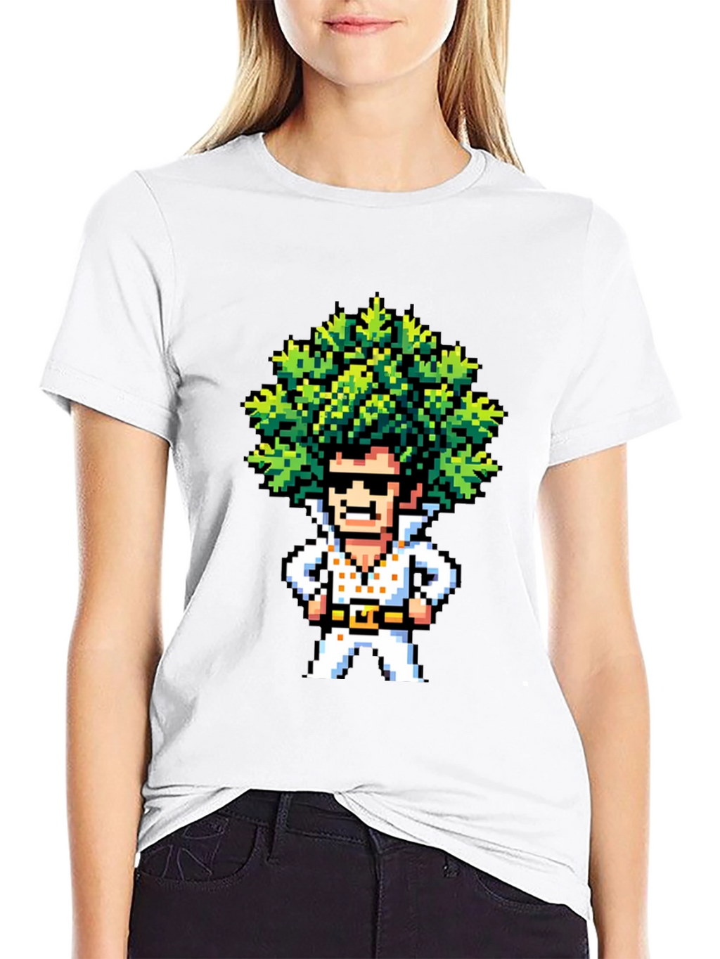 Pixel Art Elvis T-Shirt - Retro Music Tee