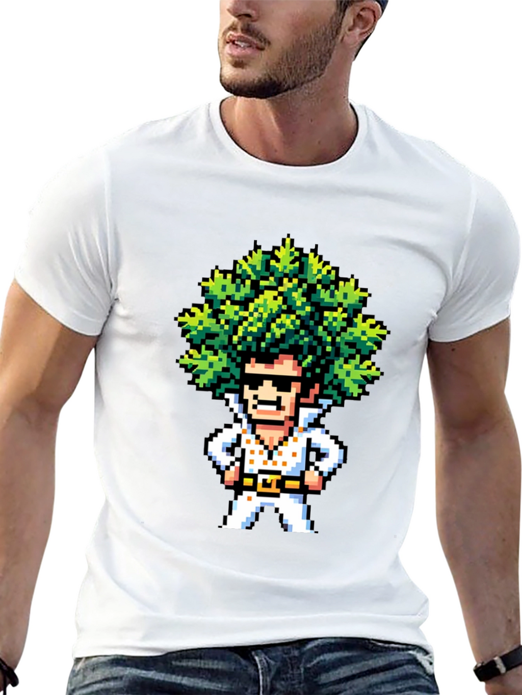 Pixel Art Elvis T-Shirt - Retro Music Tee