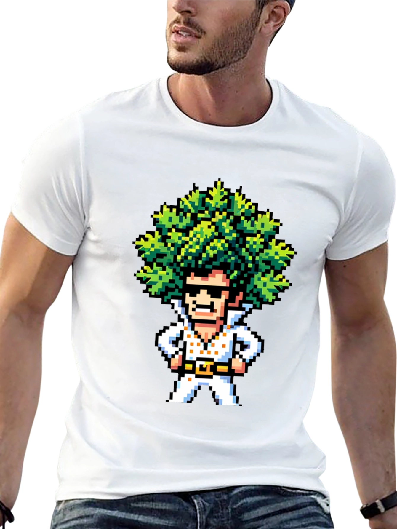 Pixel Art Elvis T-Shirt - Retro Music Tee