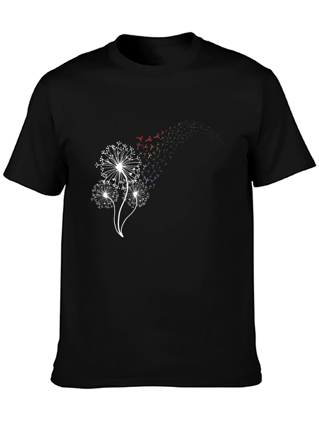 Dandelion Rainbow Graphic Tee - Trendy Menswear