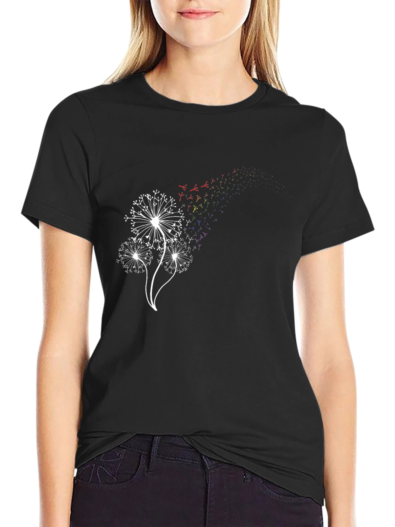 Dandelion Rainbow Graphic Tee - Trendy Menswear