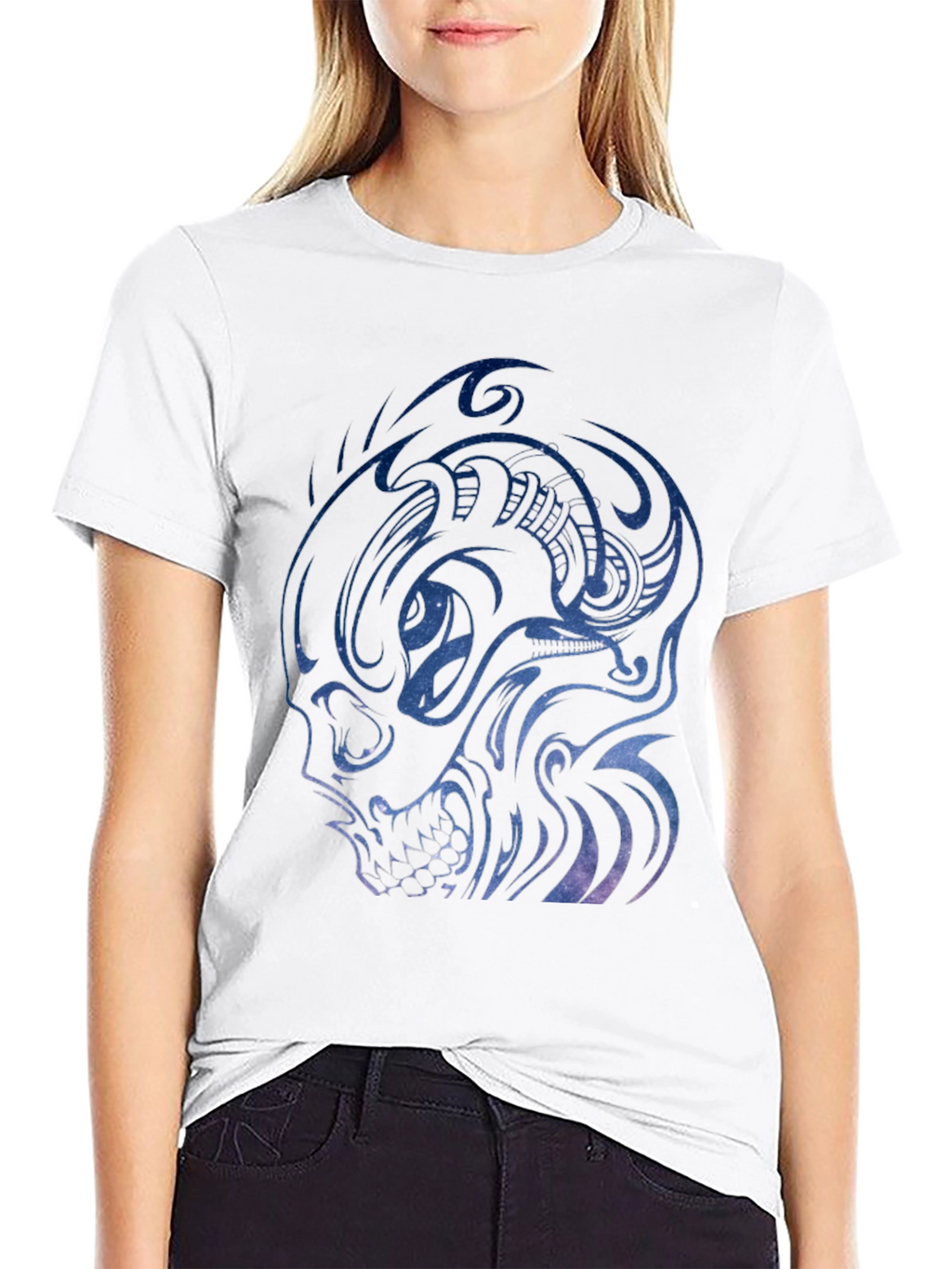 Galaxy Skull Graphic Tee - Mens Black T-Shirt