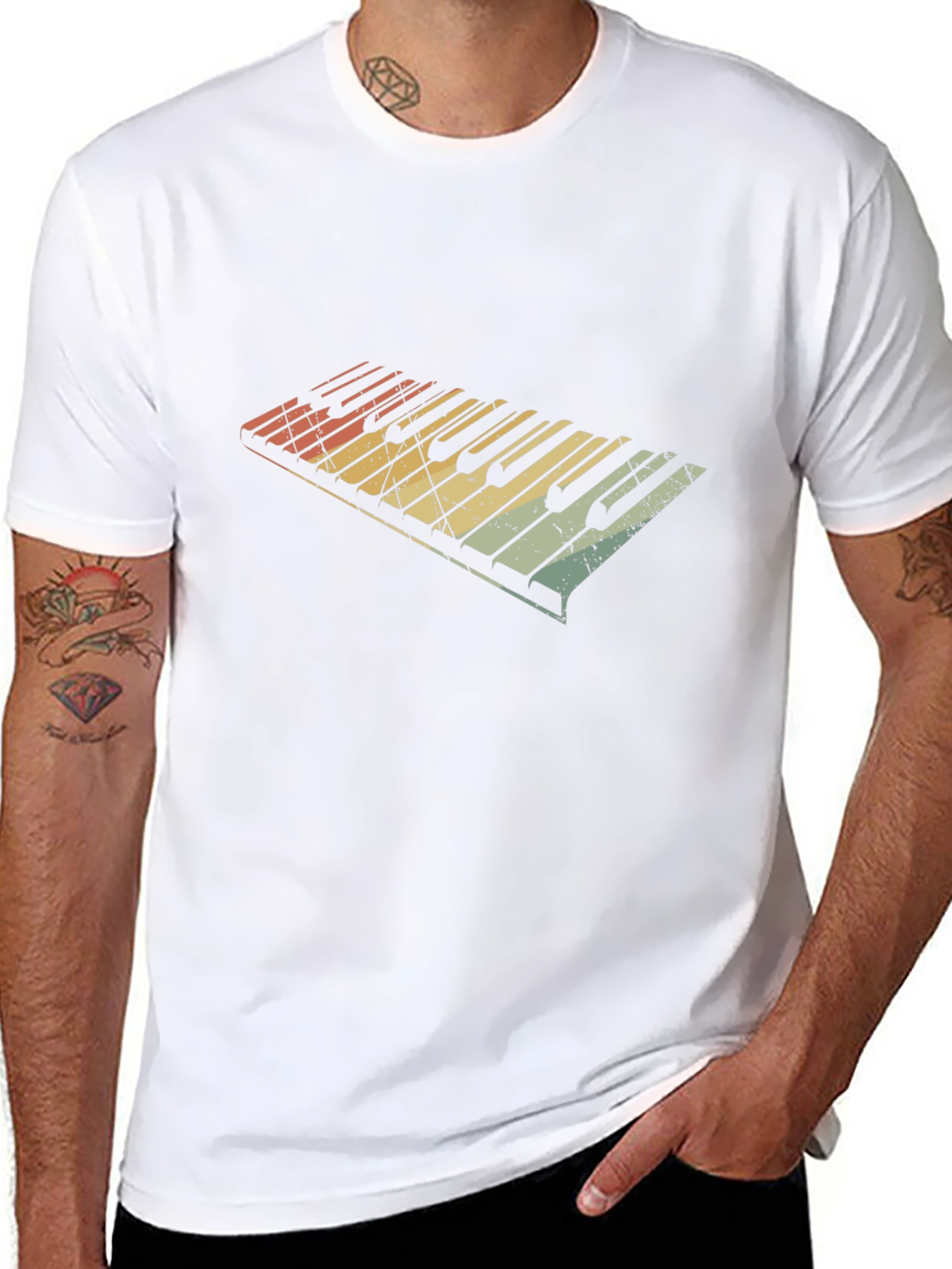Retro Piano Keys T-Shirt