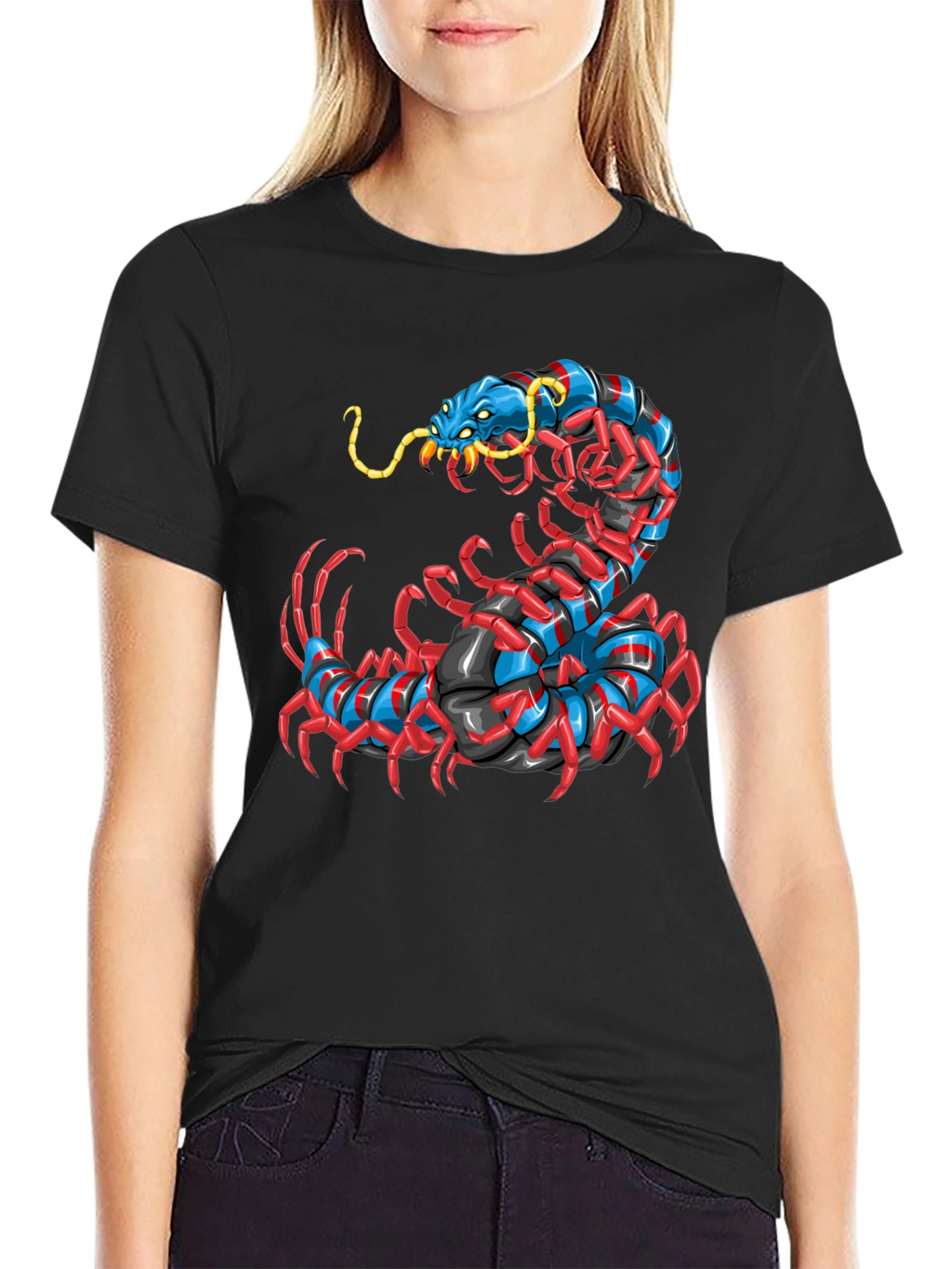 Centipede Graphic Black T-Shirt